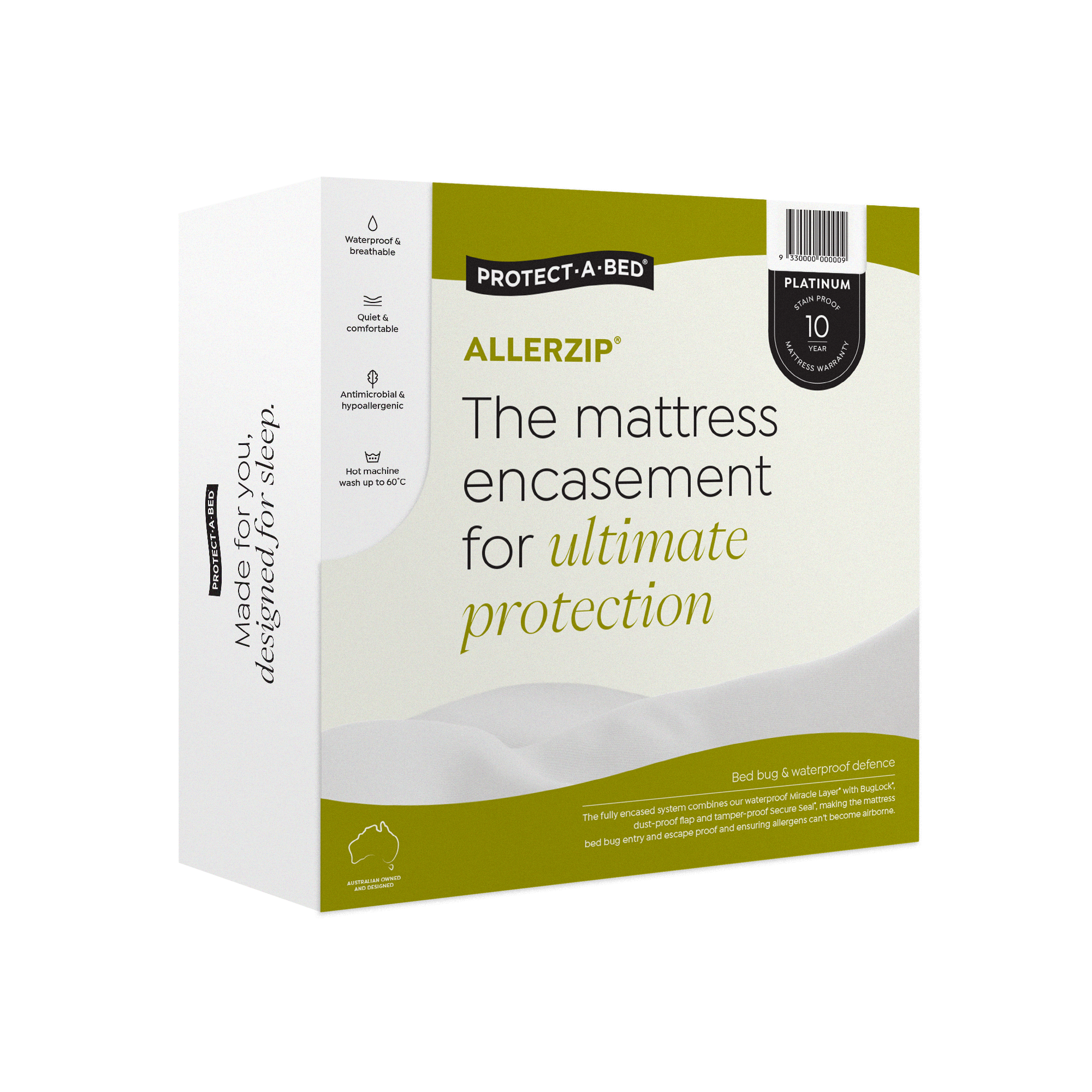 Protect-A-Bed Allerzip® Fully Encased Waterproof Mattress Protector at Oaten’s Beds R Us Casino