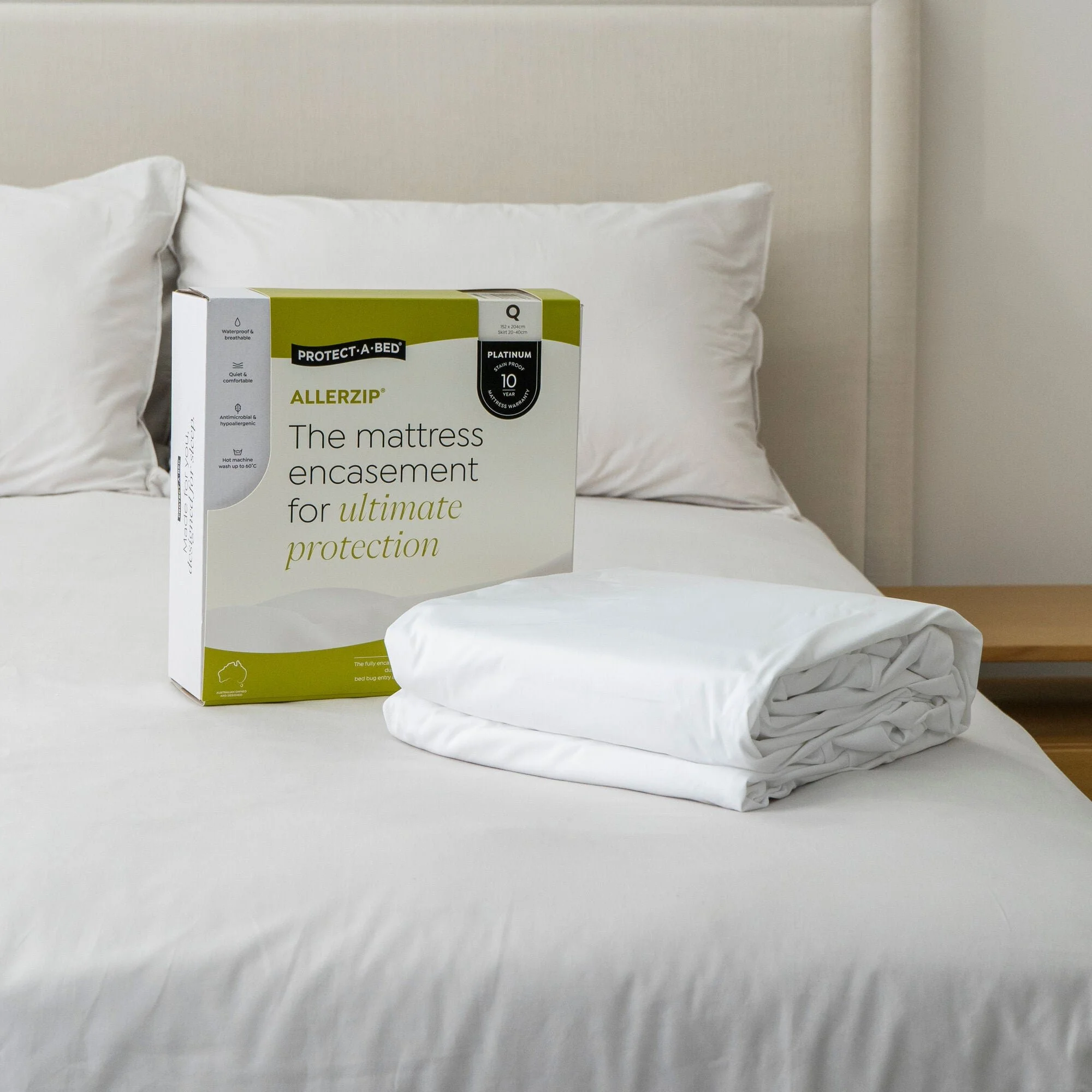 Protect-A-Bed Allerzip® Fully Encased Waterproof Mattress Protector (view 2) at Oaten’s Beds R Us Casino