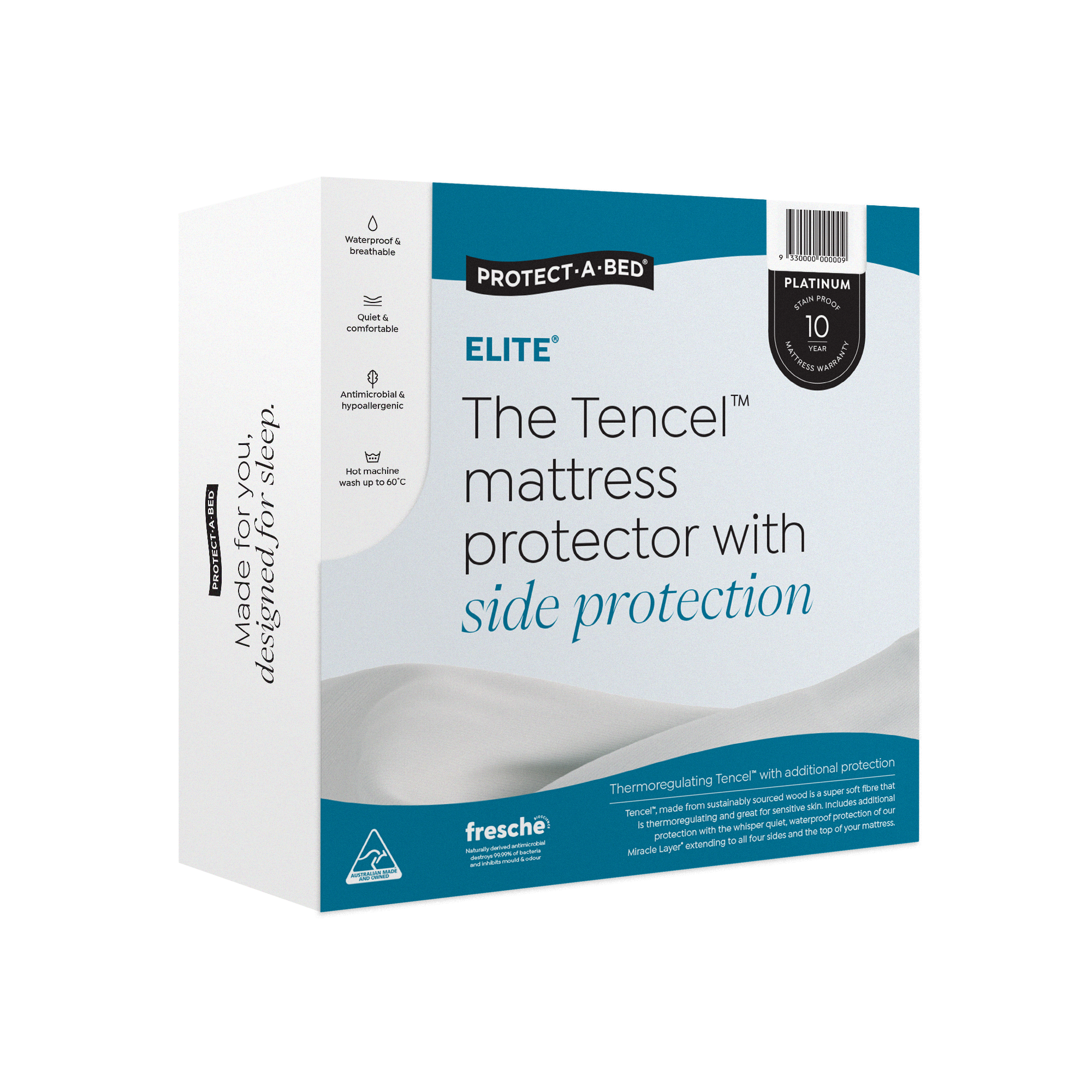 Protect-A-Bed Elite® Tencel™ Jersey Fitted Waterproof Mattress Protector with Side Protection at Oaten’s Beds R Us Casino