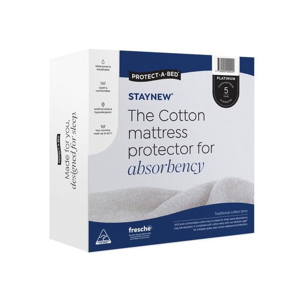 Protect-A-Bed Staynew Cotton Terry Fitted Waterproof Mattress Protector at Oaten’s Beds R Us Casino