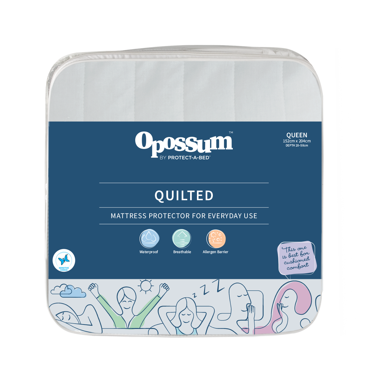 Protect-A-Bed Quilted Fitted Waterproof Mattress Protector at Oaten’s Beds R Us Casino