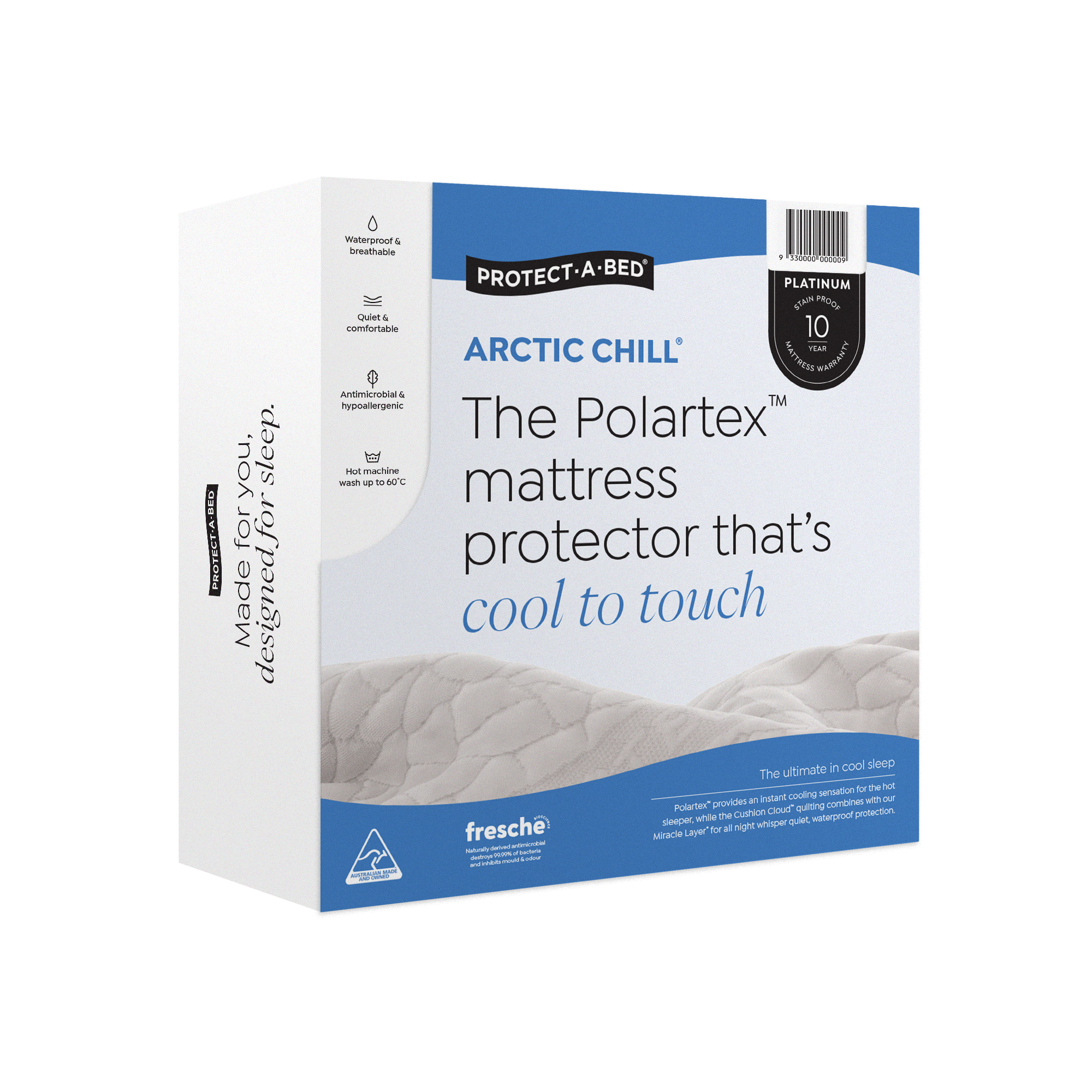 Protect-A-Bed Arctic Chill® Polartex™ Jacquard Fitted Waterproof Mattress Protector at Oaten’s Beds R Us Casino
