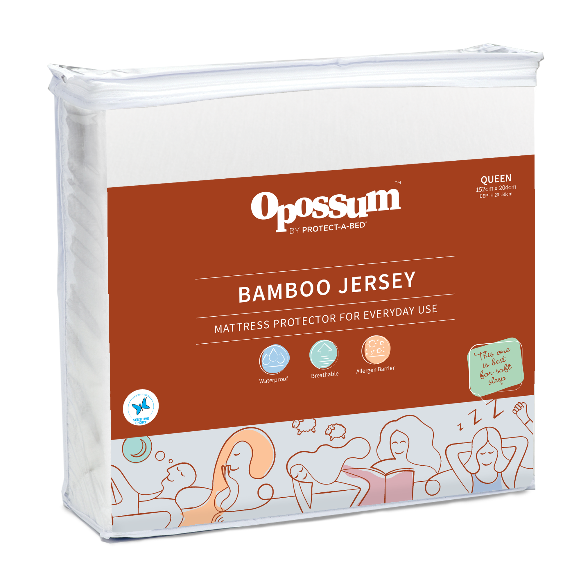 Protect-A-Bed Bamboo Jersey Fitted Waterproof Mattress Protector at Oaten’s Beds R Us Casino