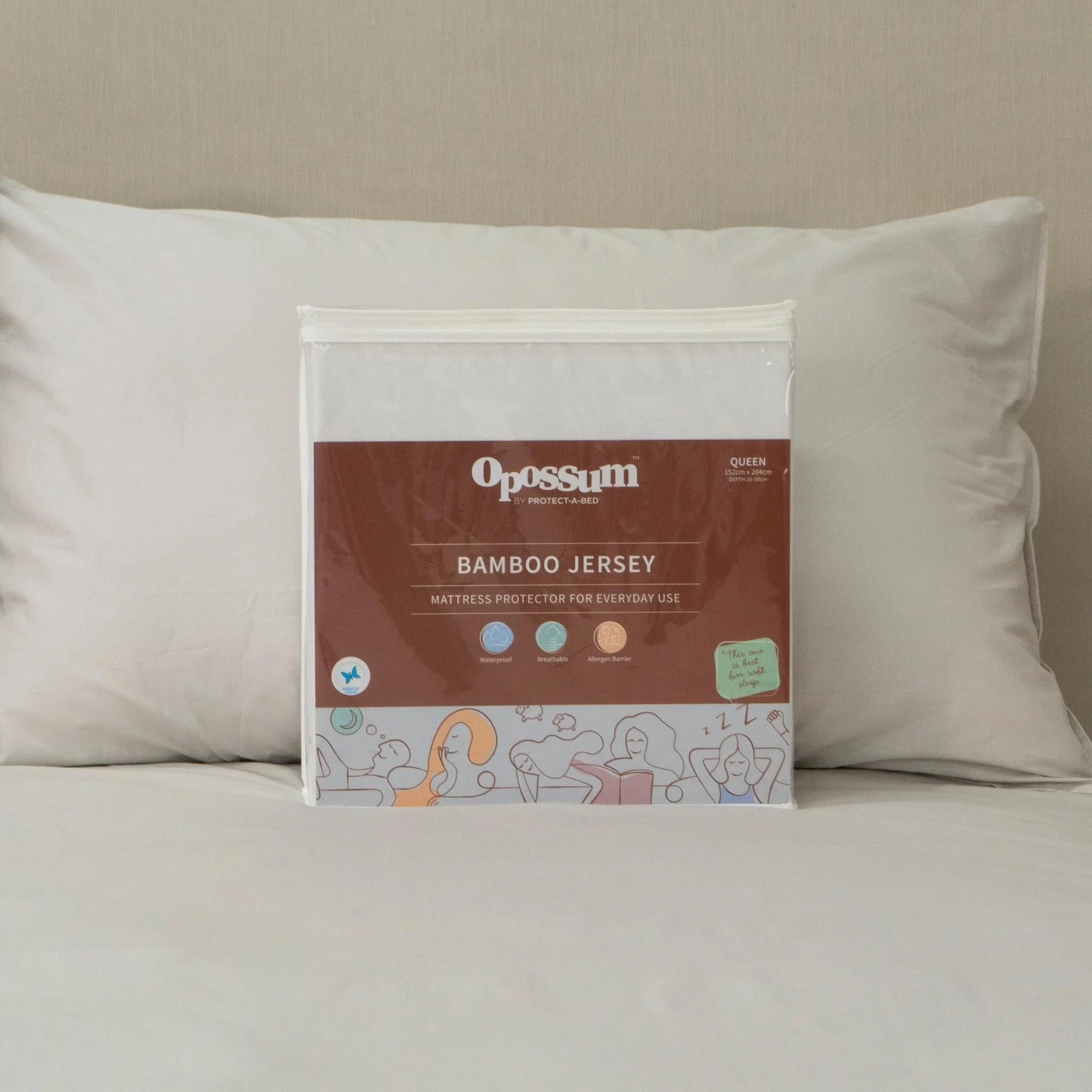 Protect-A-Bed Bamboo Jersey Fitted Waterproof Mattress Protector (view 2) at Oaten’s Beds R Us Casino