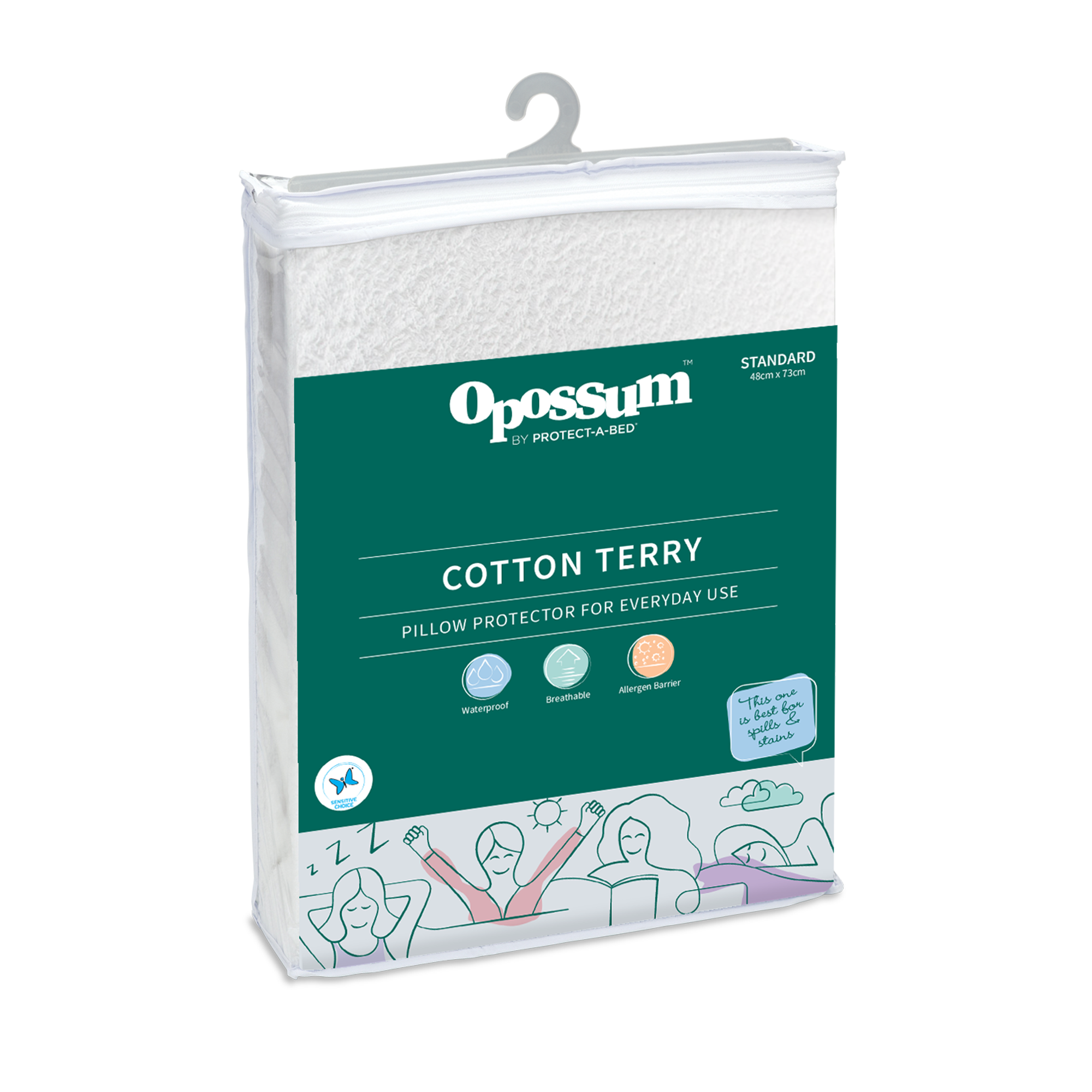 Protect-A-Bed Cotton Terry Fitted Waterproof Pillow Protector at Oaten’s Beds R Us Casino
