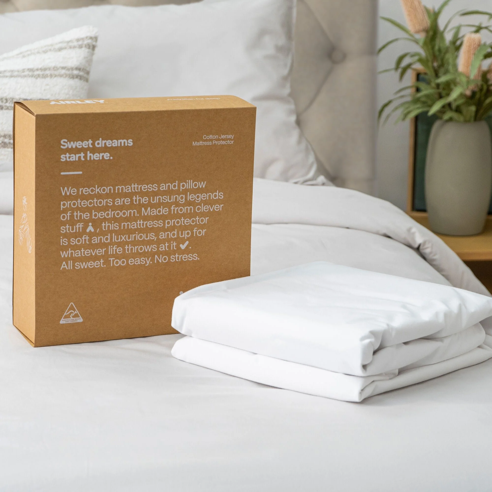 Protect-A-Bed Airley Cotton Jersey Fitted Waterproof Mattress Protector at Oaten’s Beds R Us Casino