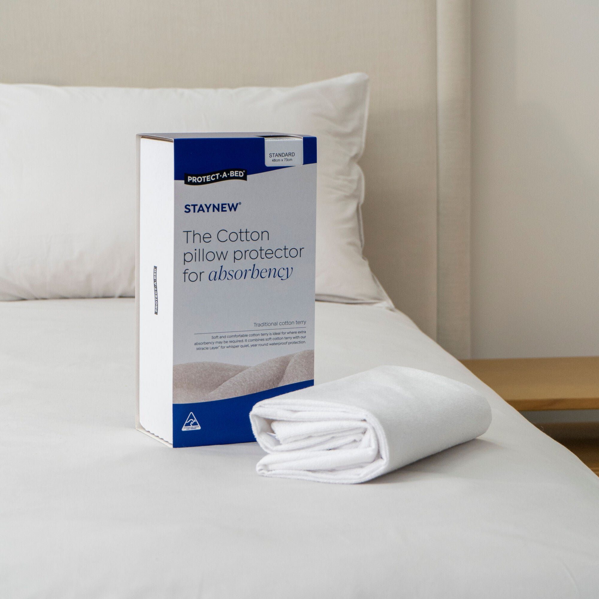 Protect-A-Bed Staynew Cotton Terry Waterproof Pillow Protector (view 2) at Oaten’s Beds R Us Casino