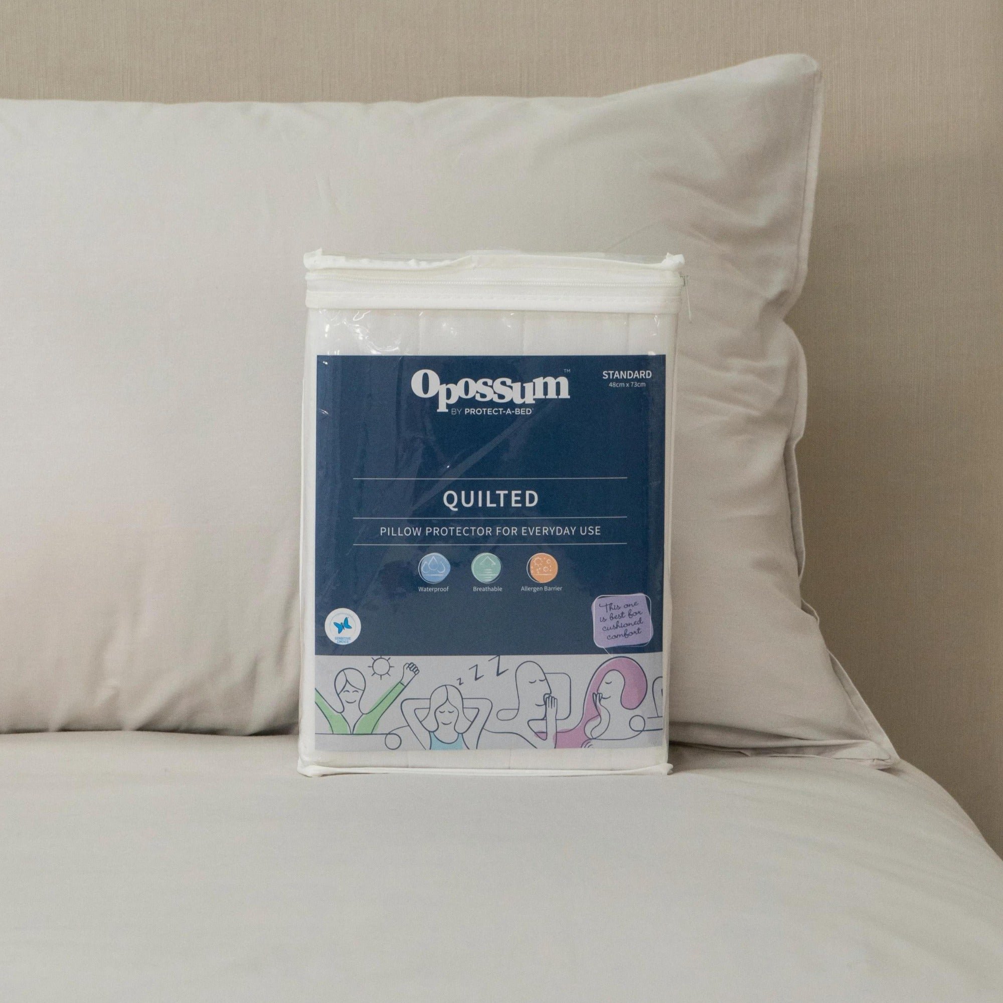 Protect-A-Bed Quilted Fitted Waterproof Pillow Protector (view 2) at Oaten’s Beds R Us Casino