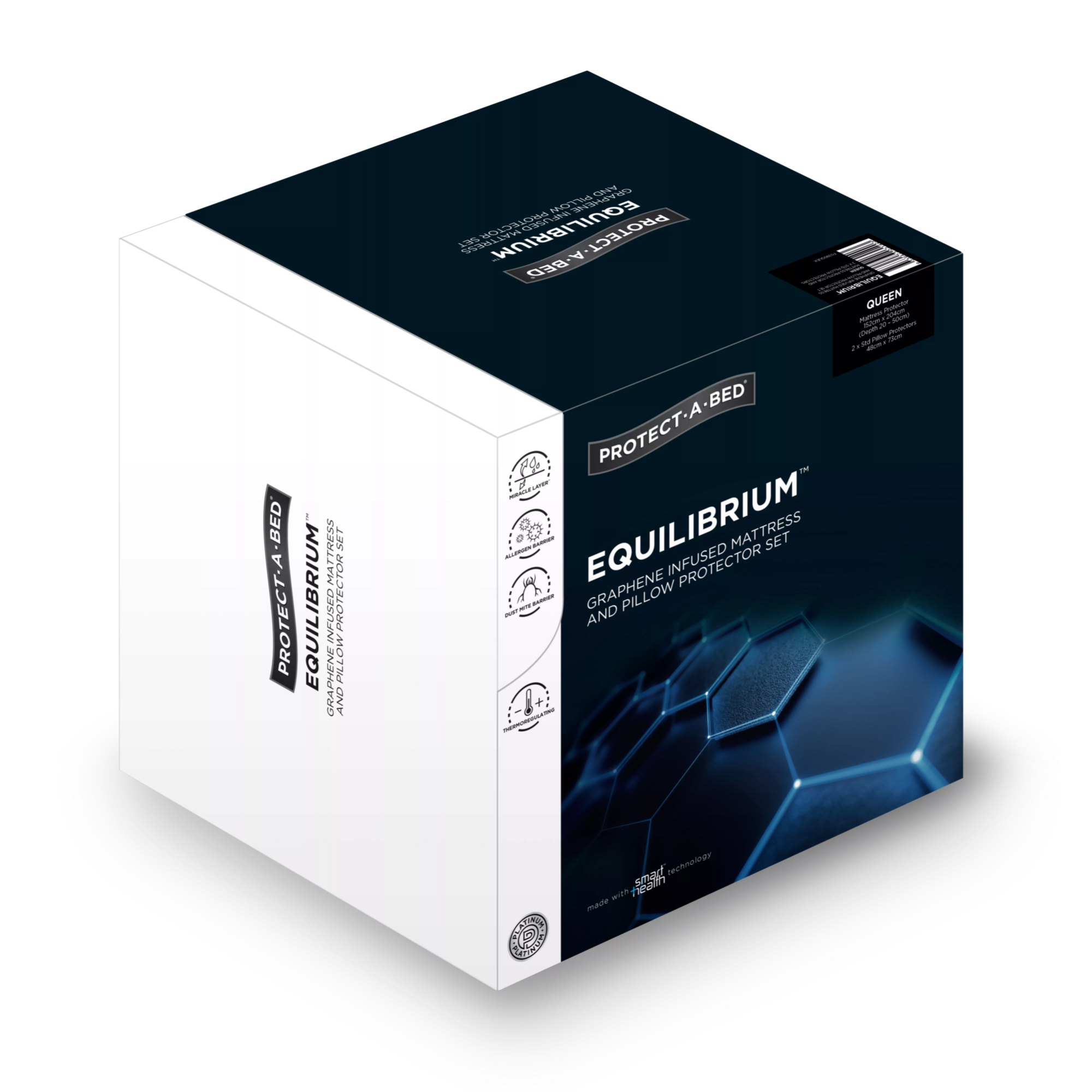 Protect-A-Bed Equilibrium™ Graphene Infused Fitted Waterproof Mattress and Pillow Protector Set at Oaten’s Beds R Us Casino