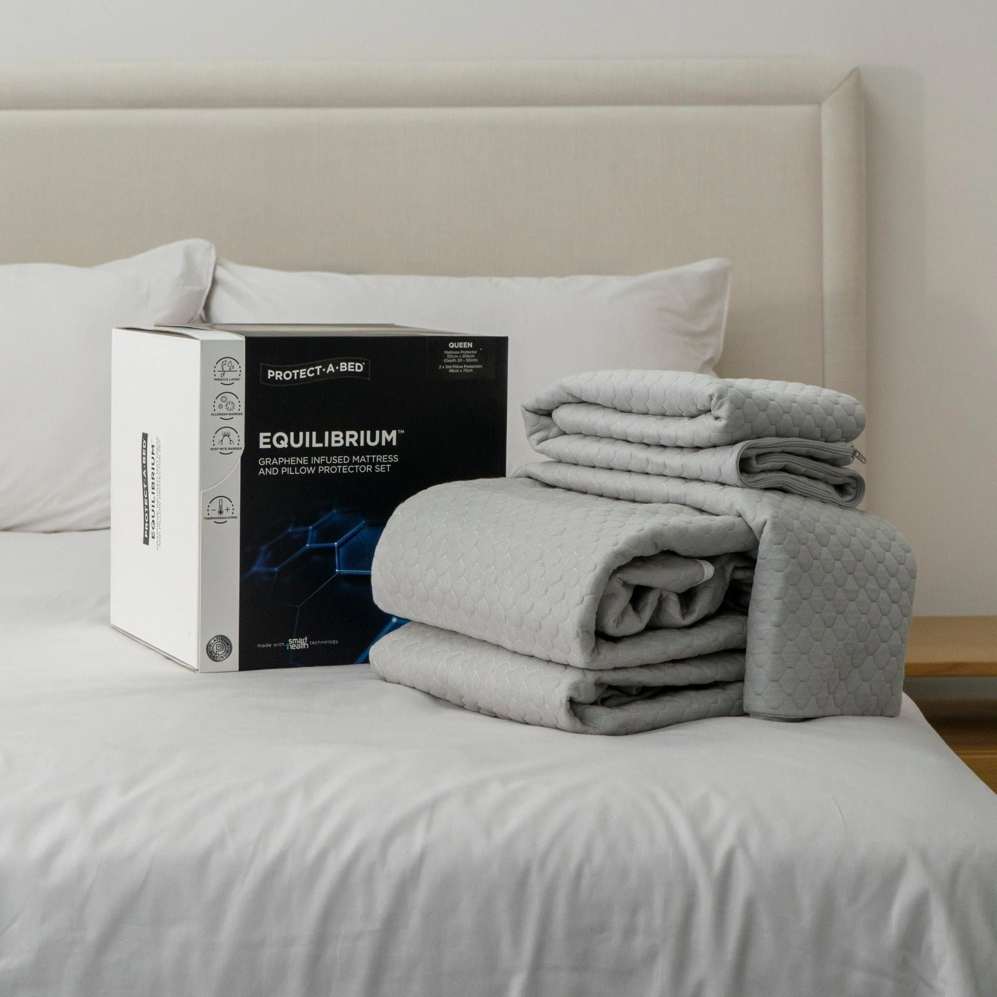Protect-A-Bed Equilibrium™ Graphene Infused Fitted Waterproof Mattress and Pillow Protector Set (view 2) at Oaten’s Beds R Us Casino