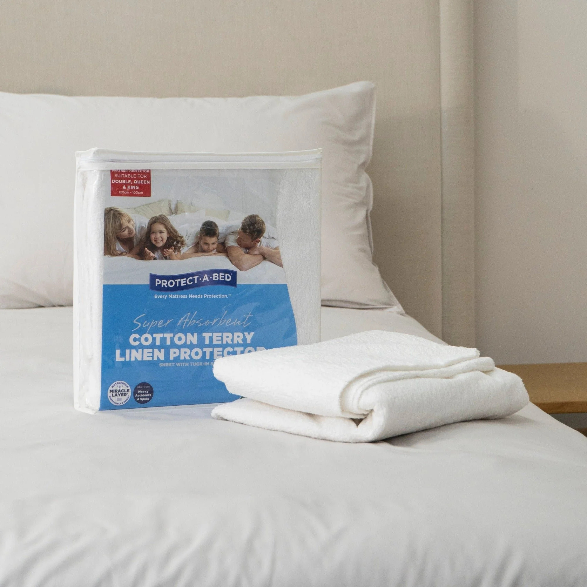Protect-A-Bed Cotton Terry Waterproof Linen Protector (view 2) at Oaten’s Beds R Us Casino