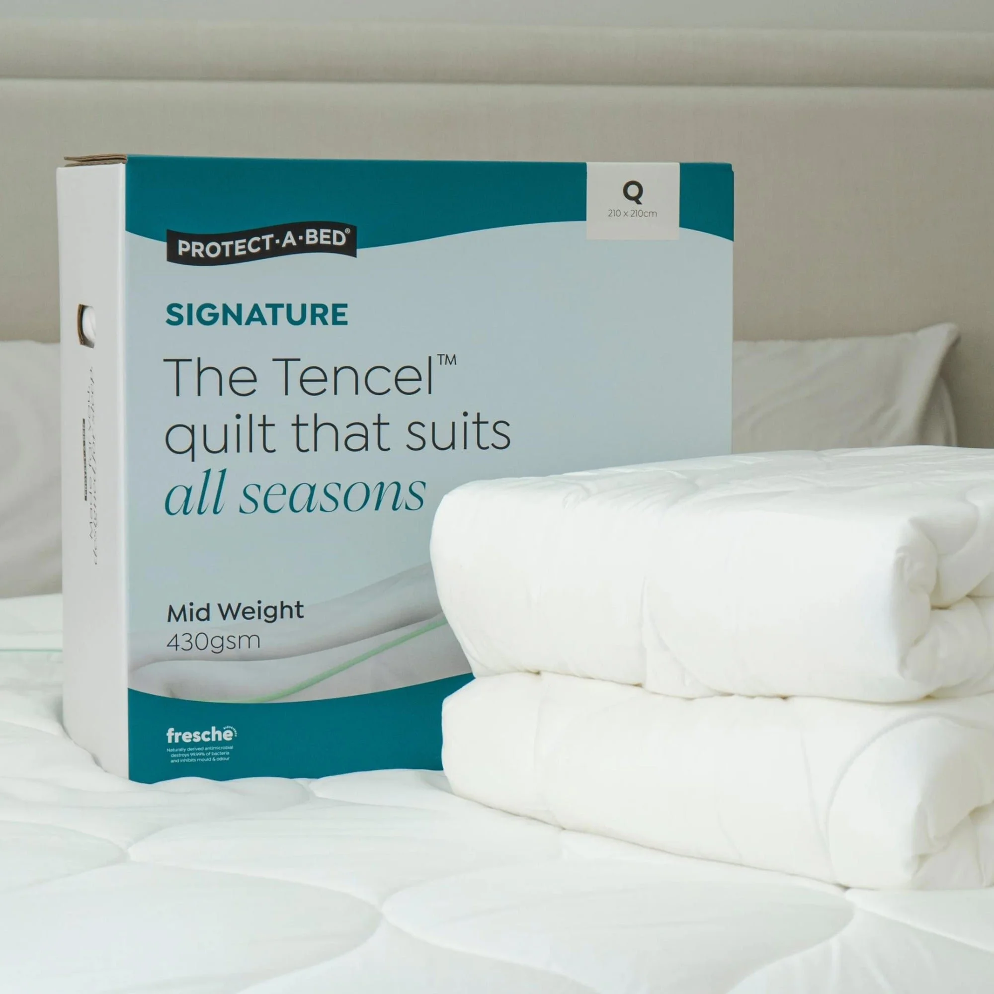 Protect-A-Bed Signature Tencel™ Quilt - All Seasons (view 2) at Oaten’s Beds R Us Casino