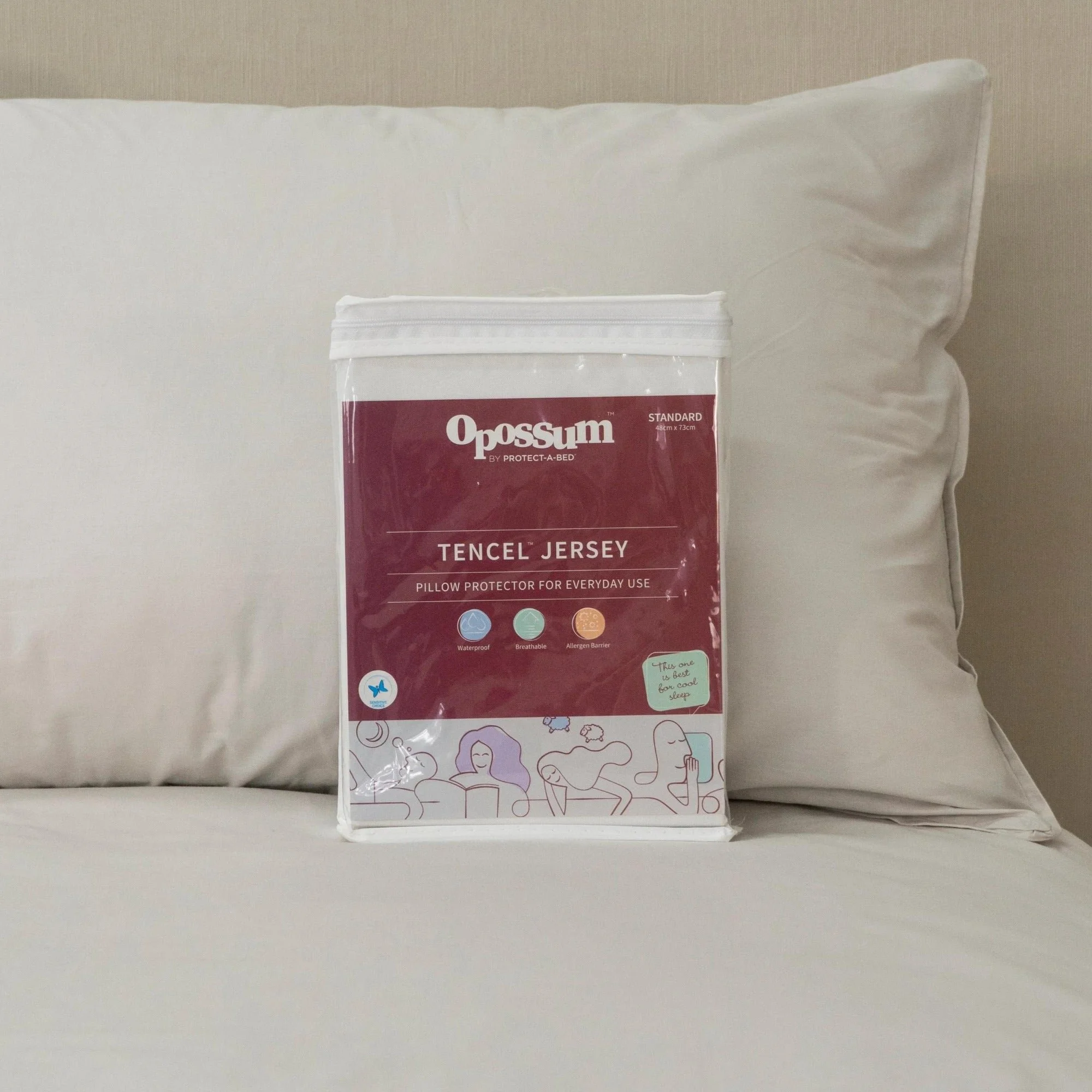Protect-A-Bed Tencel™ Jersey Fitted Waterproof Pillow Protector (view 2) at Oaten’s Beds R Us Casino