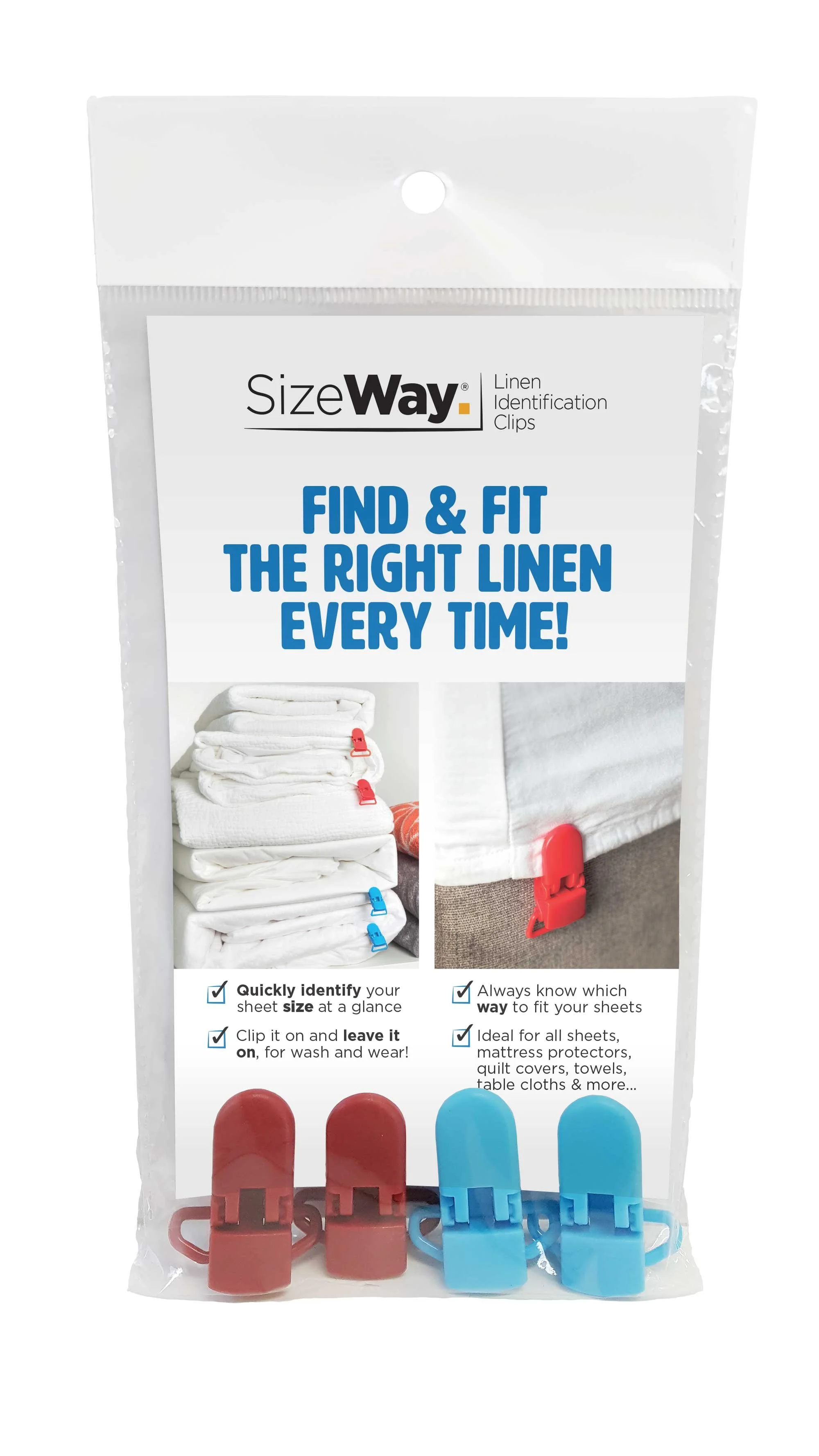 Protect-A-Bed Sizeway Linen Organisation Clips (view 2) at Oaten’s Beds R Us Casino