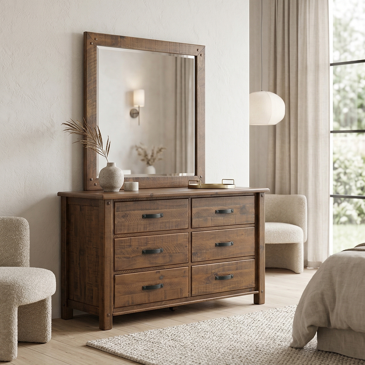 Longyard Dresser with Mirror at Oaten’s Beds R Us Casino