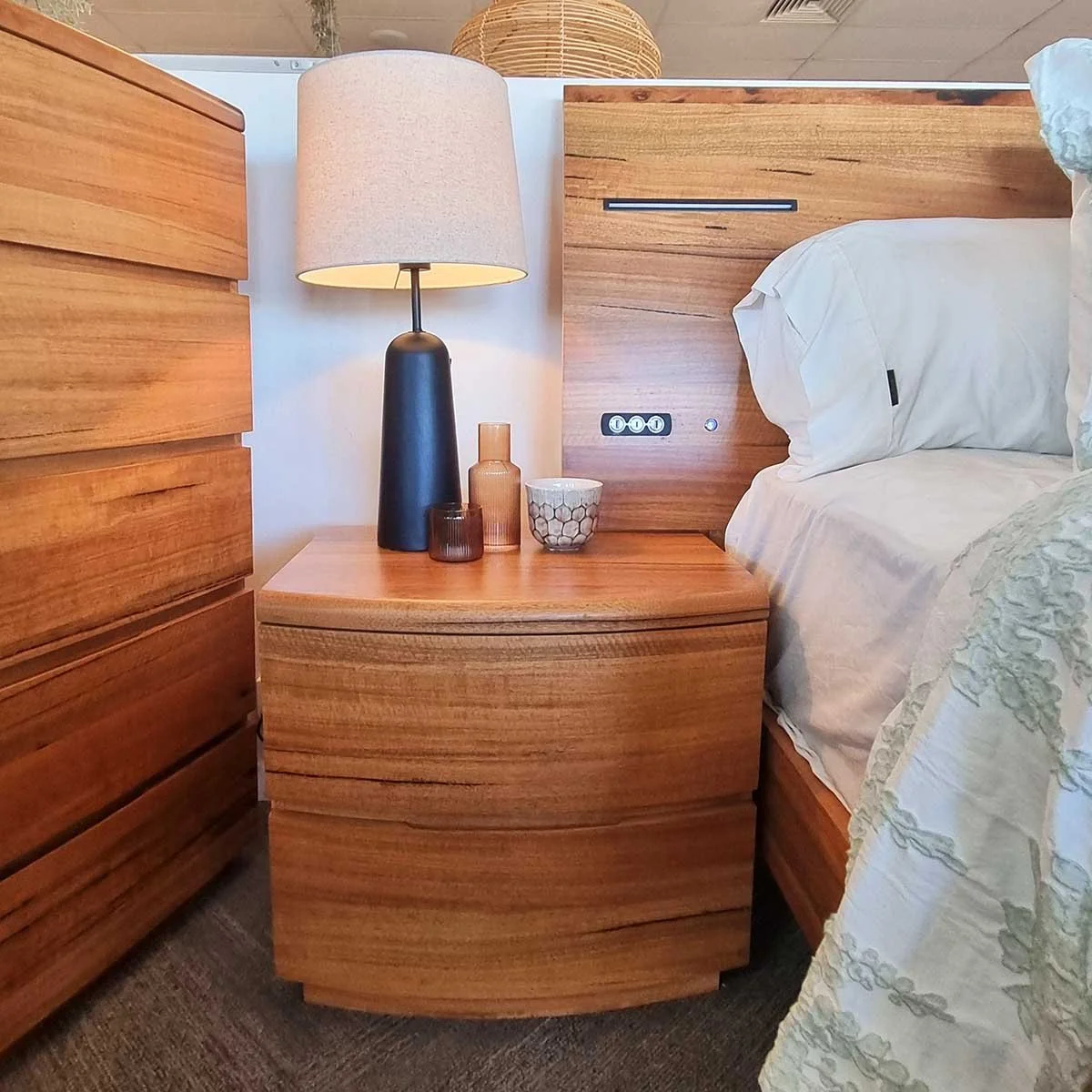 Esperance Bedside Table (view 2) at Oaten’s Beds R Us Casino