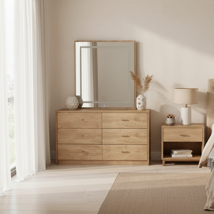 Nook Dresser with Mirror at Oaten’s Beds R Us Casino
