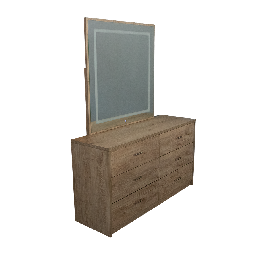 Nook Dresser with Mirror (view 3) at Oaten’s Beds R Us Casino