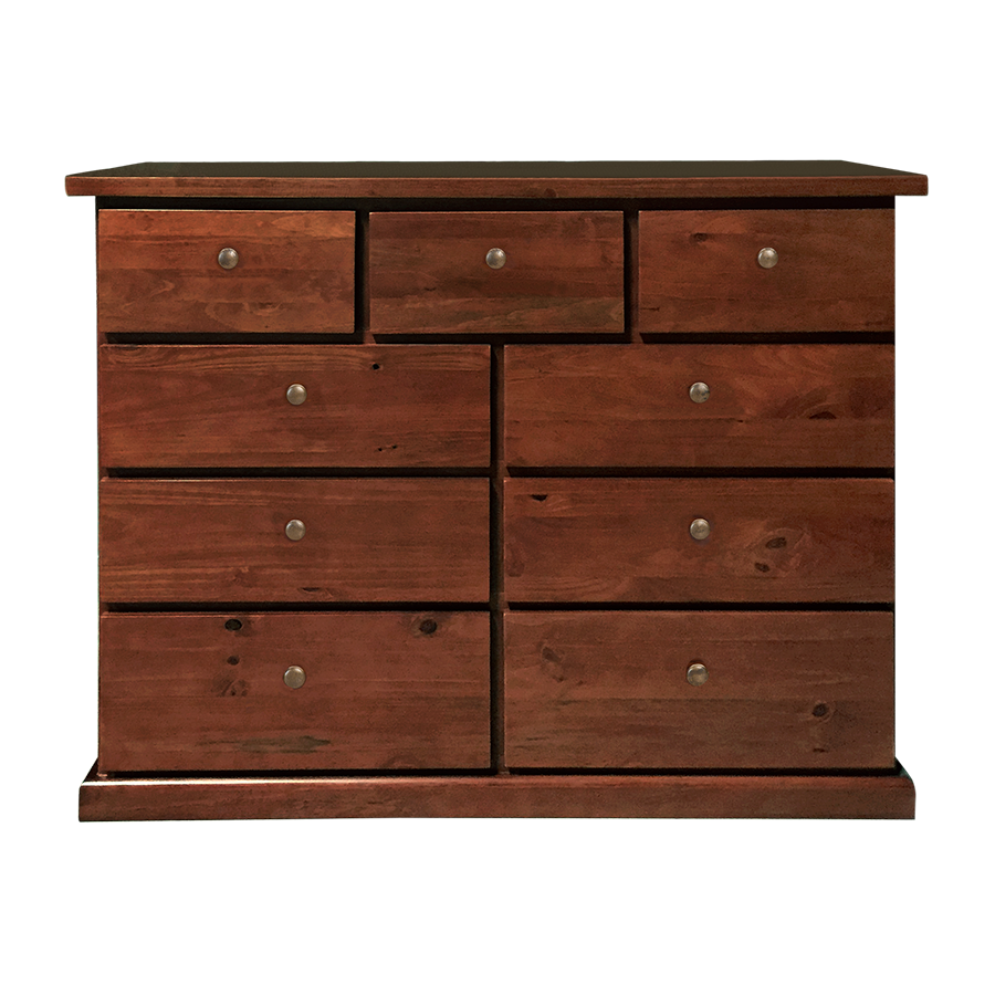 Hunter 9 Drawer Tallboy (view 2) at Oaten’s Beds R Us Casino