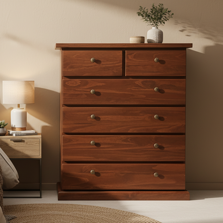 Hunter 6 Drawer Tallboy at Oaten’s Beds R Us Casino