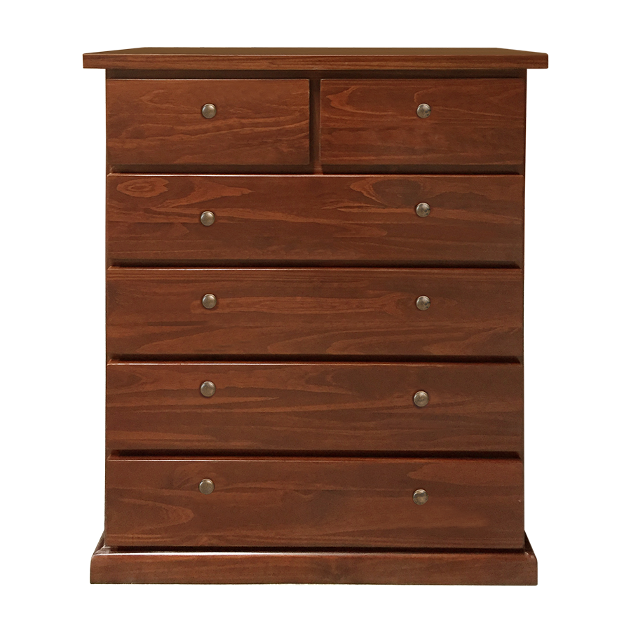 Hunter 6 Drawer Tallboy (view 2) at Oaten’s Beds R Us Casino