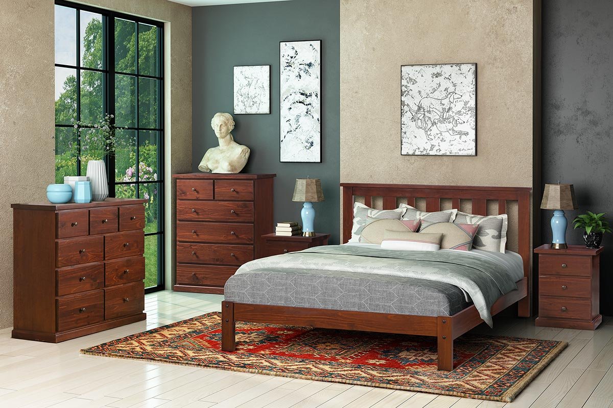 Hunter 6 Drawer Tallboy (view 3) at Oaten’s Beds R Us Casino