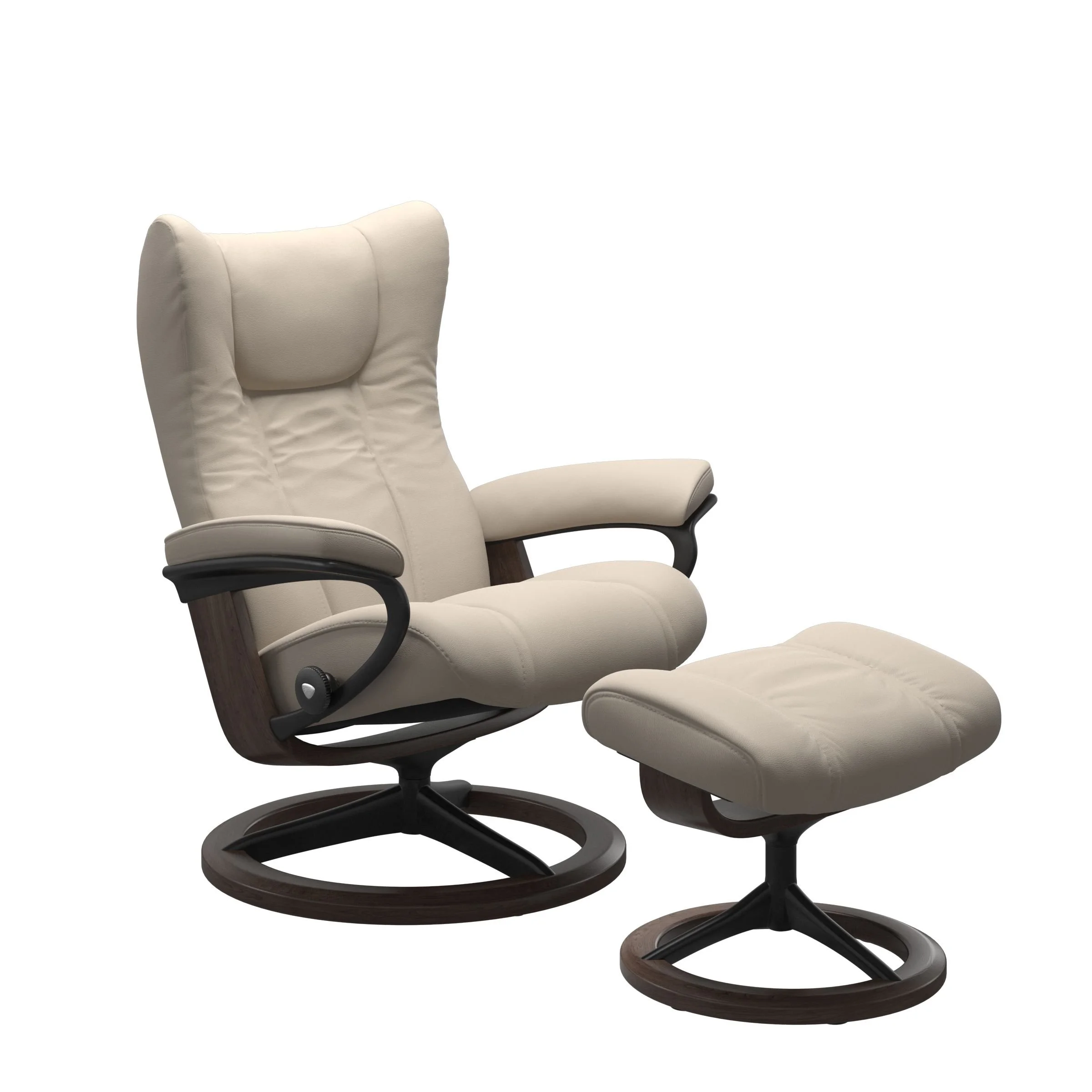 Stressless® Wing Signature / Cross Recliner & Footstool at Oaten’s Casino NSW