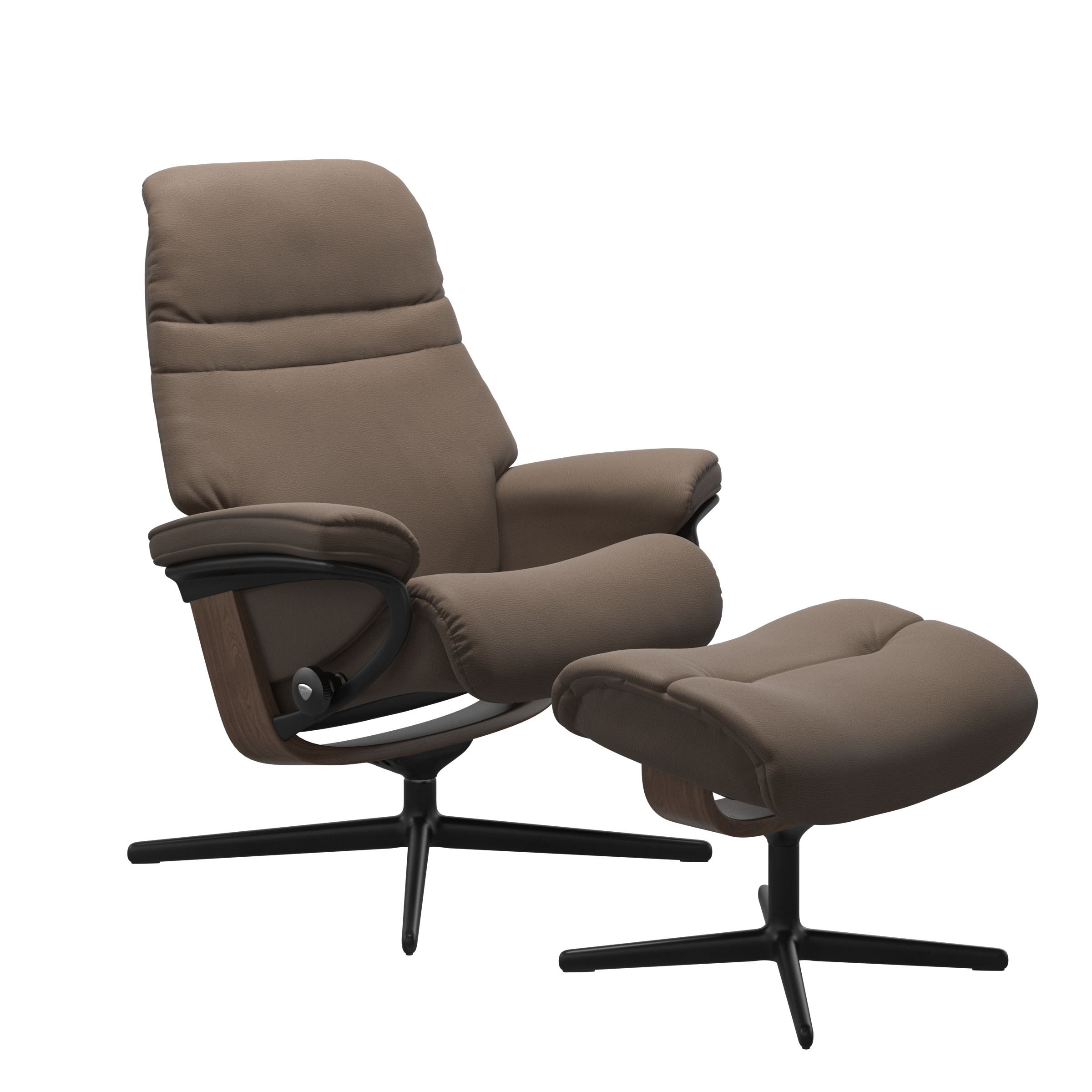 Stressless® Sunrise Signature / Cross Recliner & Footstool at Oaten’s Casino NSW