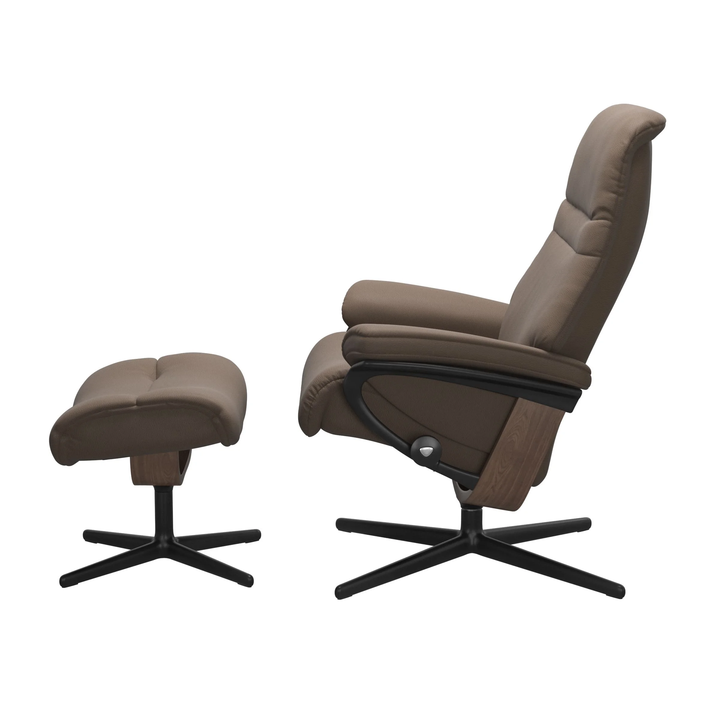 Stressless® Sunrise Signature / Cross Recliner & Footstool – view 2 at Oaten’s Casino NSW
