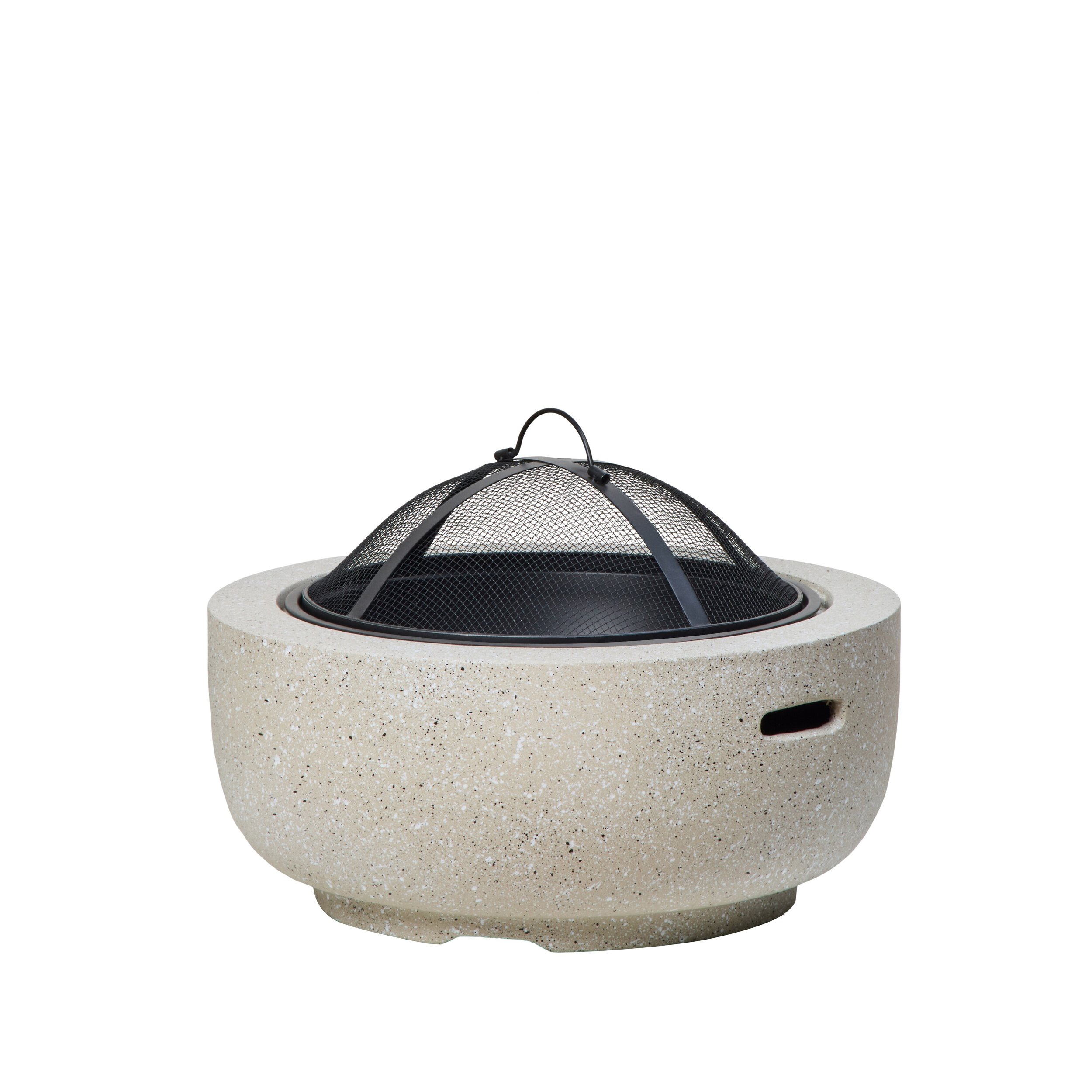 Rogue Nova Fire Pit with Cover Light Grey