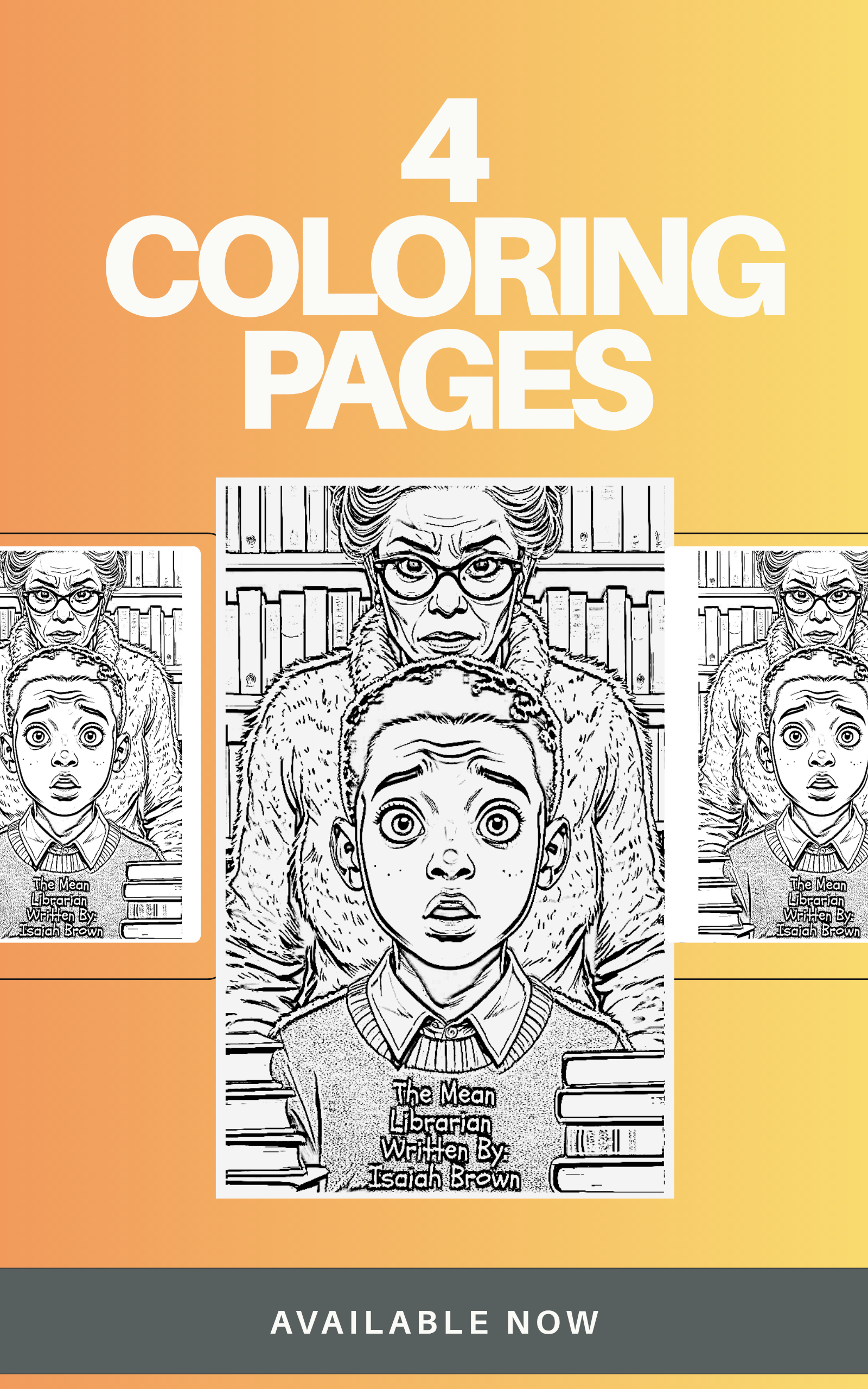 The Mean Librarian: Coloring Edition (Printable & Digital)