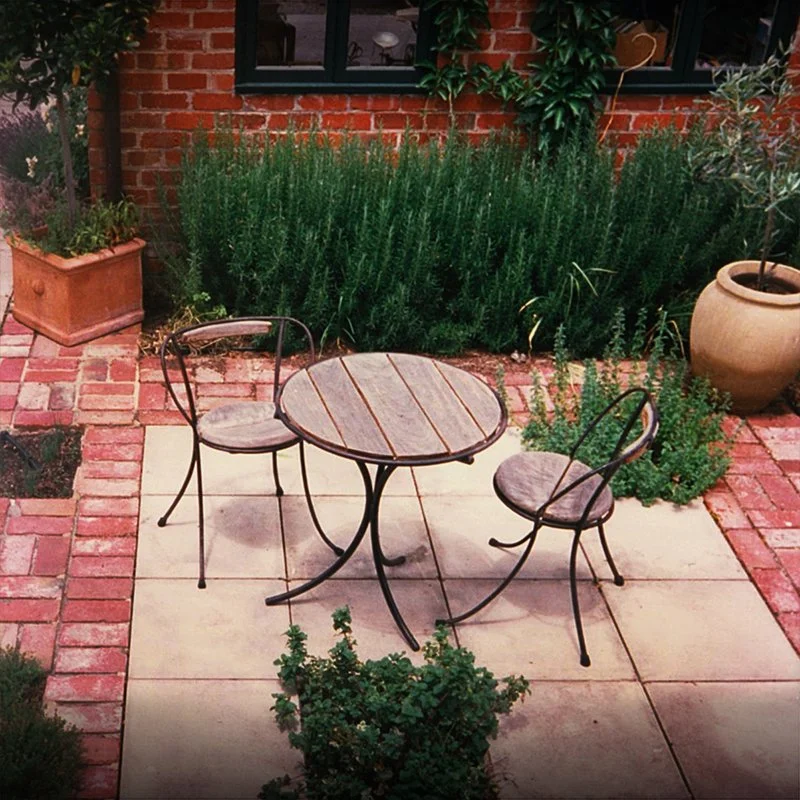 pond arbour and terrace