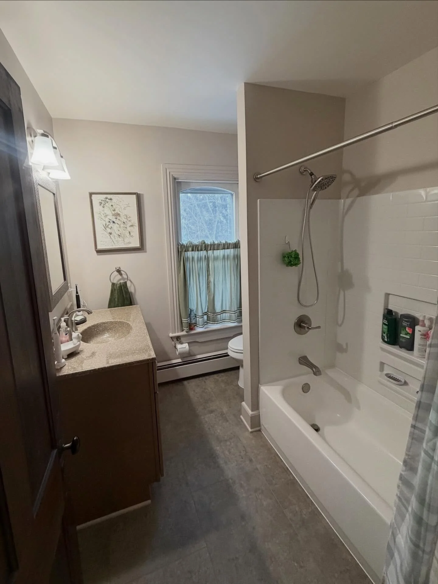 This customer is extremely happy with their new bathroom! 

If you&rsquo;re interested in updating your bathroom, partially or completely, call us at 717-894-6091 for a free estimate!