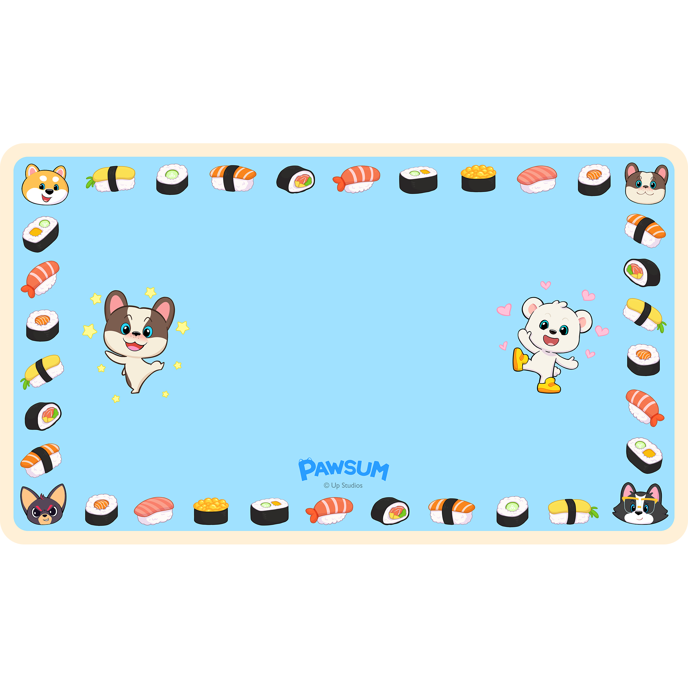 PAWSUM Playmat - Sushi Dogs