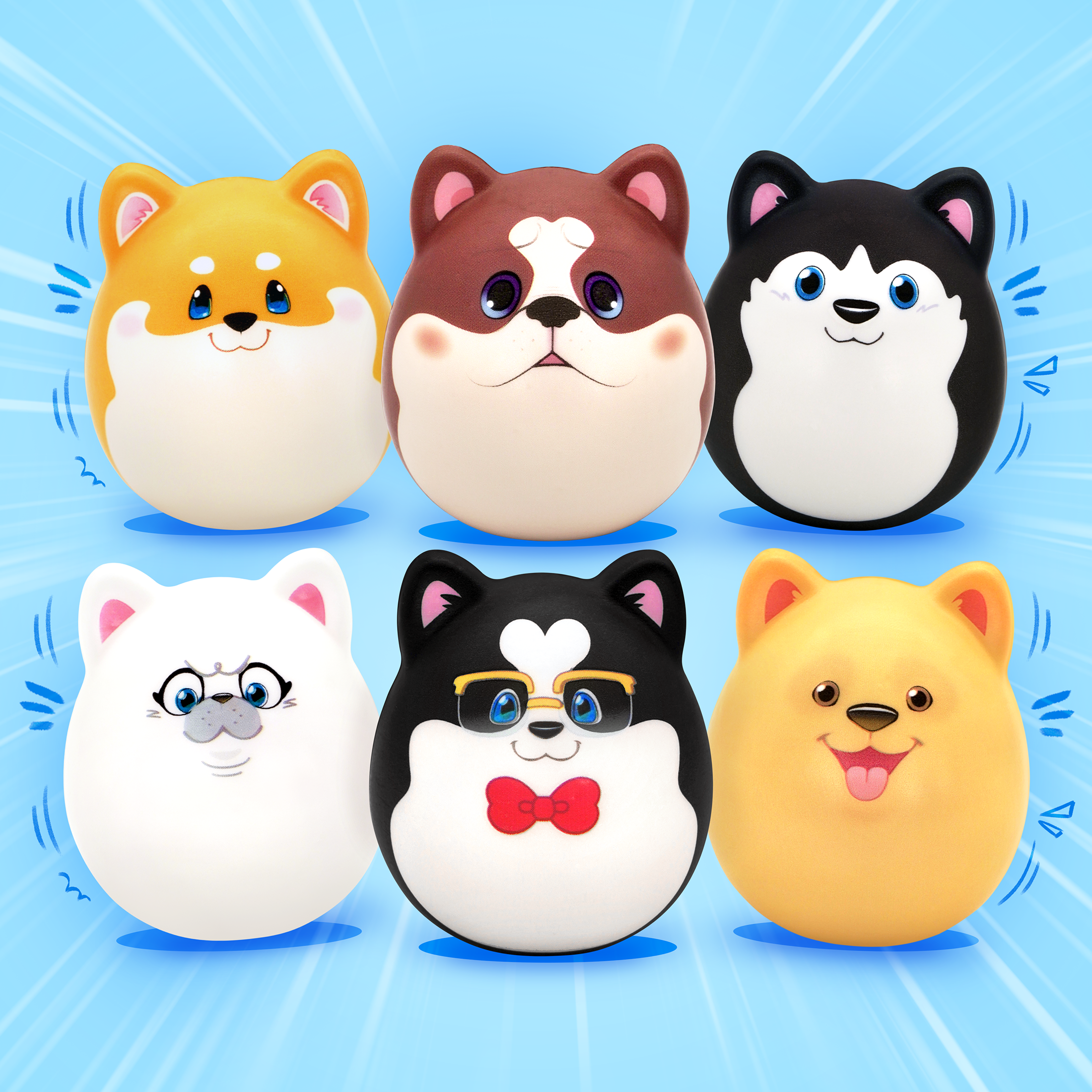 SqueezeePets Toys - Dogs (6 breeds to choose from)