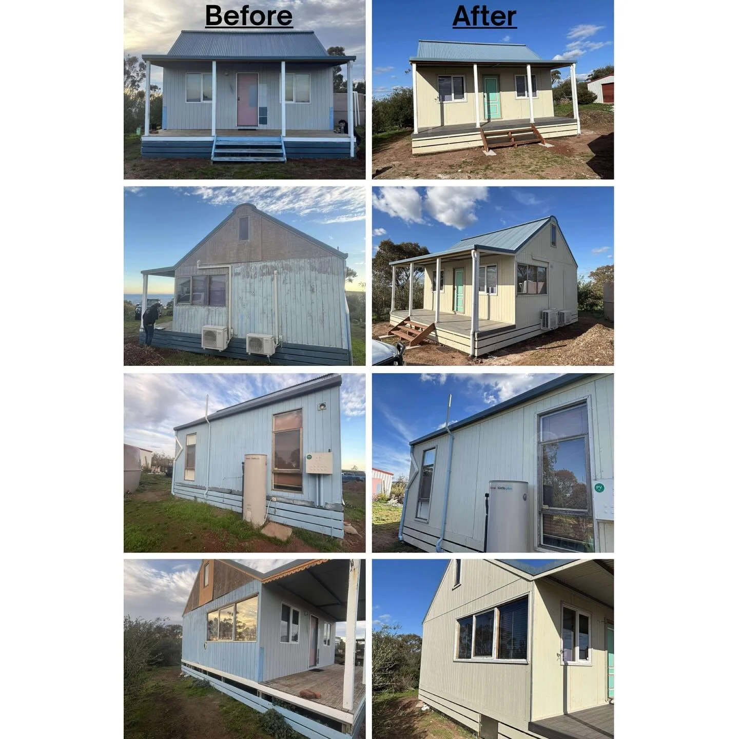 ✨ Before &amp; After magic! ✨
This home got a full external reclad, giving it a whole new lease on life. The old cladding had done its time, and now it&rsquo;s protected, modern, and looking sharp again 👌
Nothing beats seeing a transformation like t