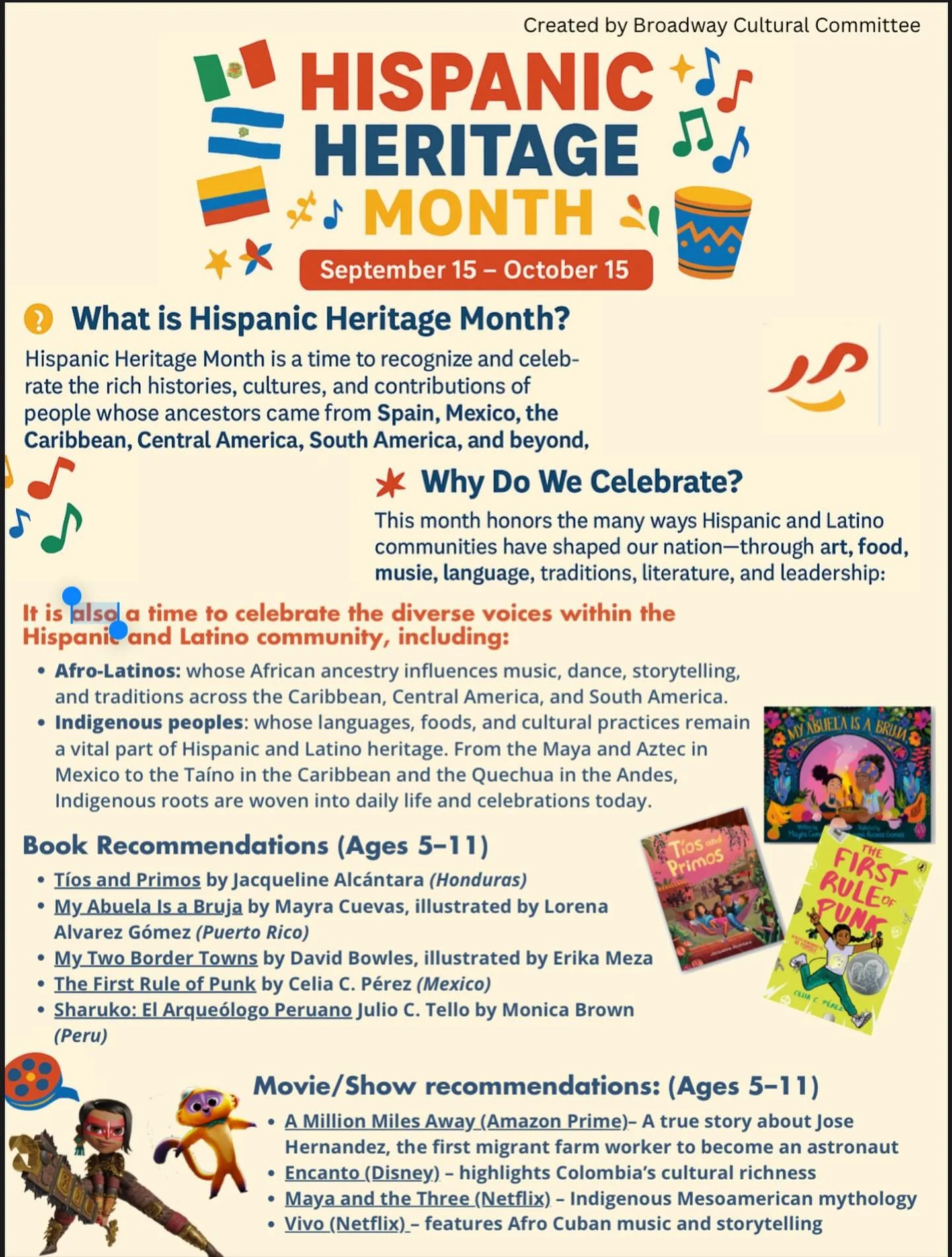 Check out our flier that highlights ways to honor Hispanic Heritage Month&mdash;from stories to movies!