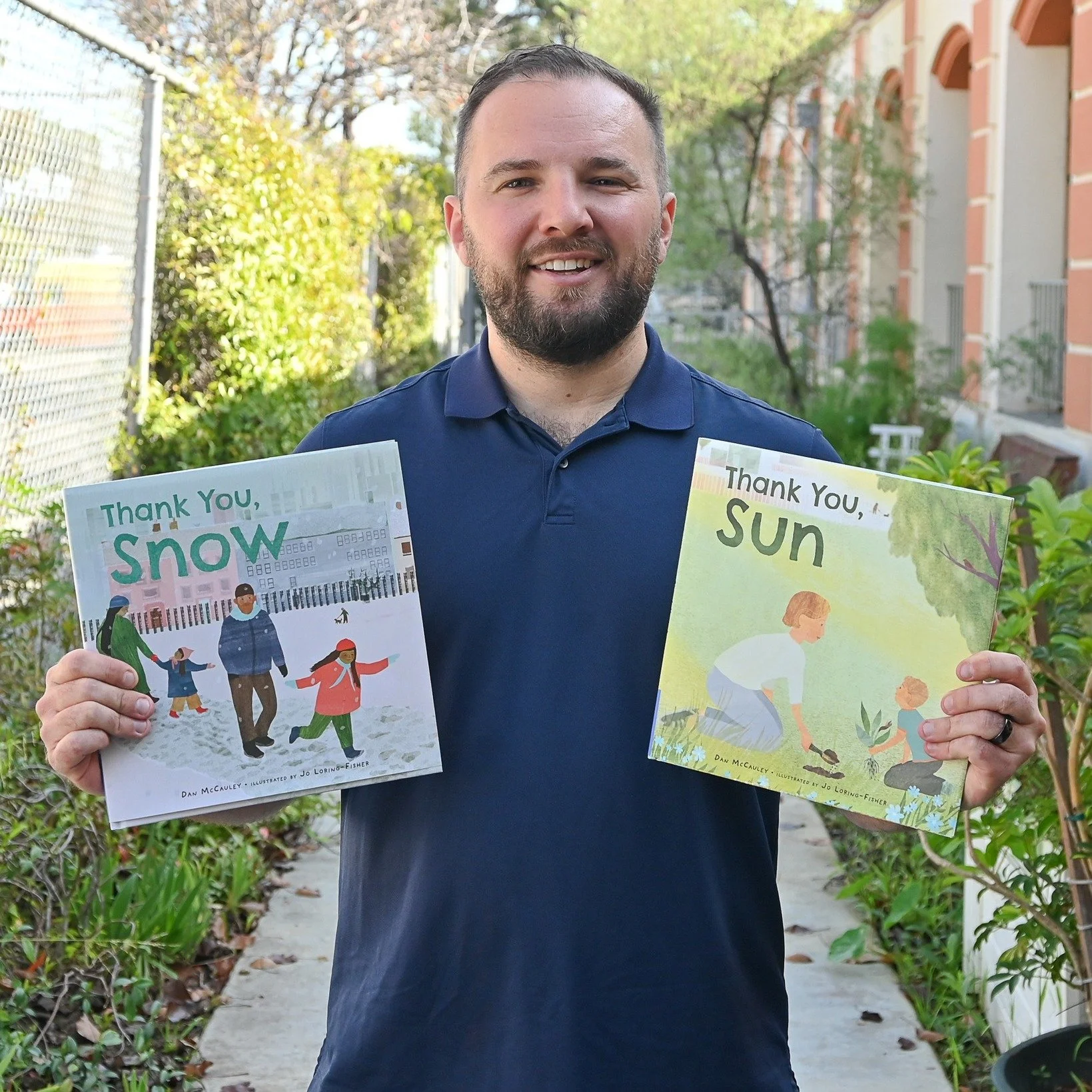 We finished the week of Author Visits with @danmccauleywrites  for our little Kinders!  In Thank you, 
Snow, a young girl enjoys the magic of a snowy day while overcoming her hesitation to leave the cozy warmth of home, she ventures into the neighbor