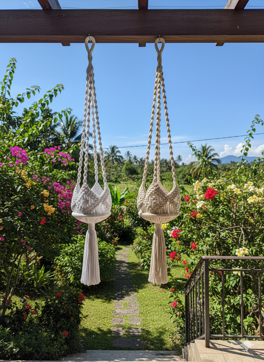 Boho Chic Plant Hanger Single Layer