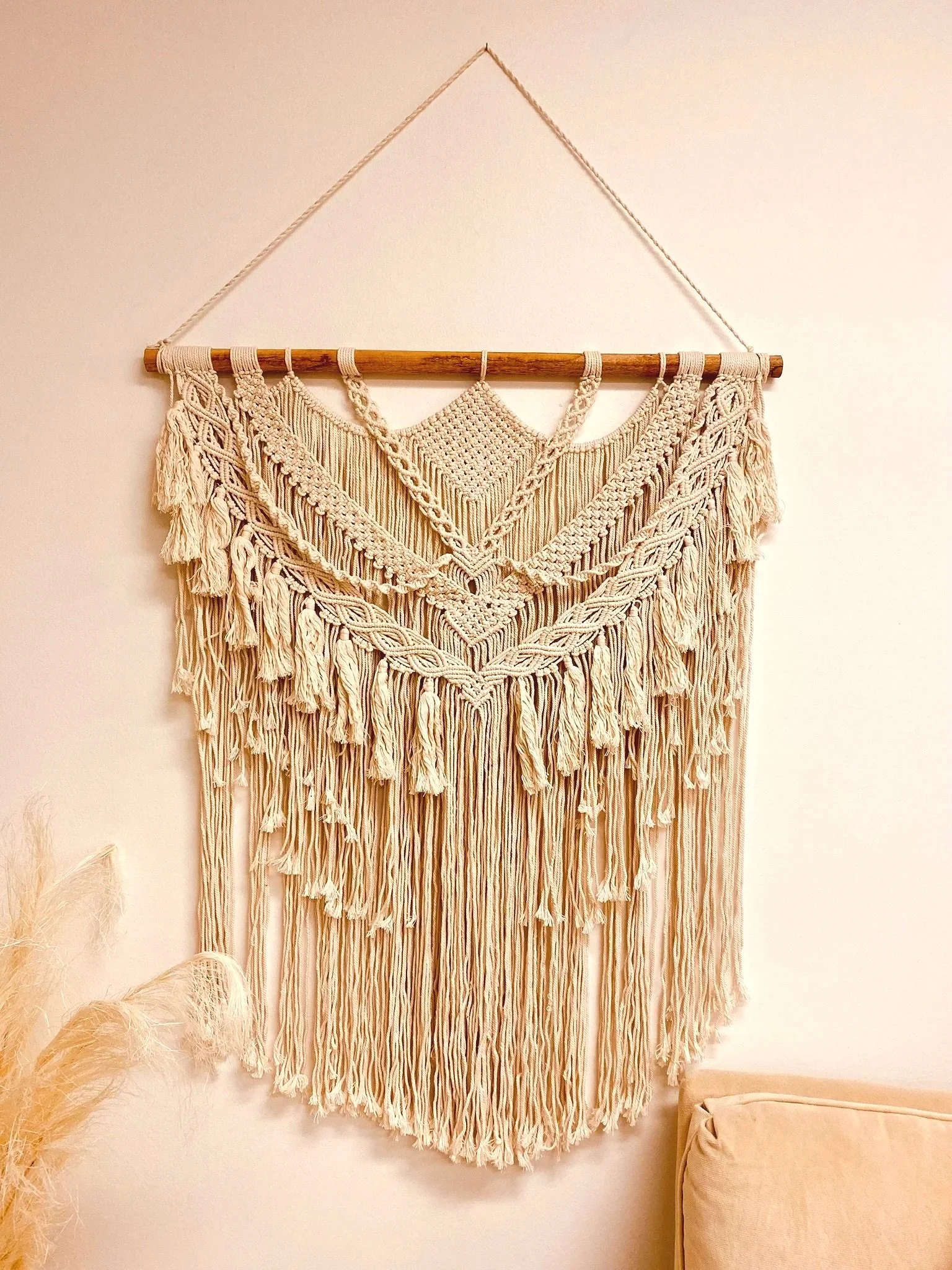 Snow Nordic Bohemian Ancient Macrame Tapestry