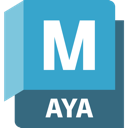 Blue icon with a large white letter 'M' and the word 'AYA' below it
