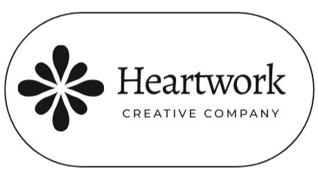 Heartwork Creative Co. flower and heart logo