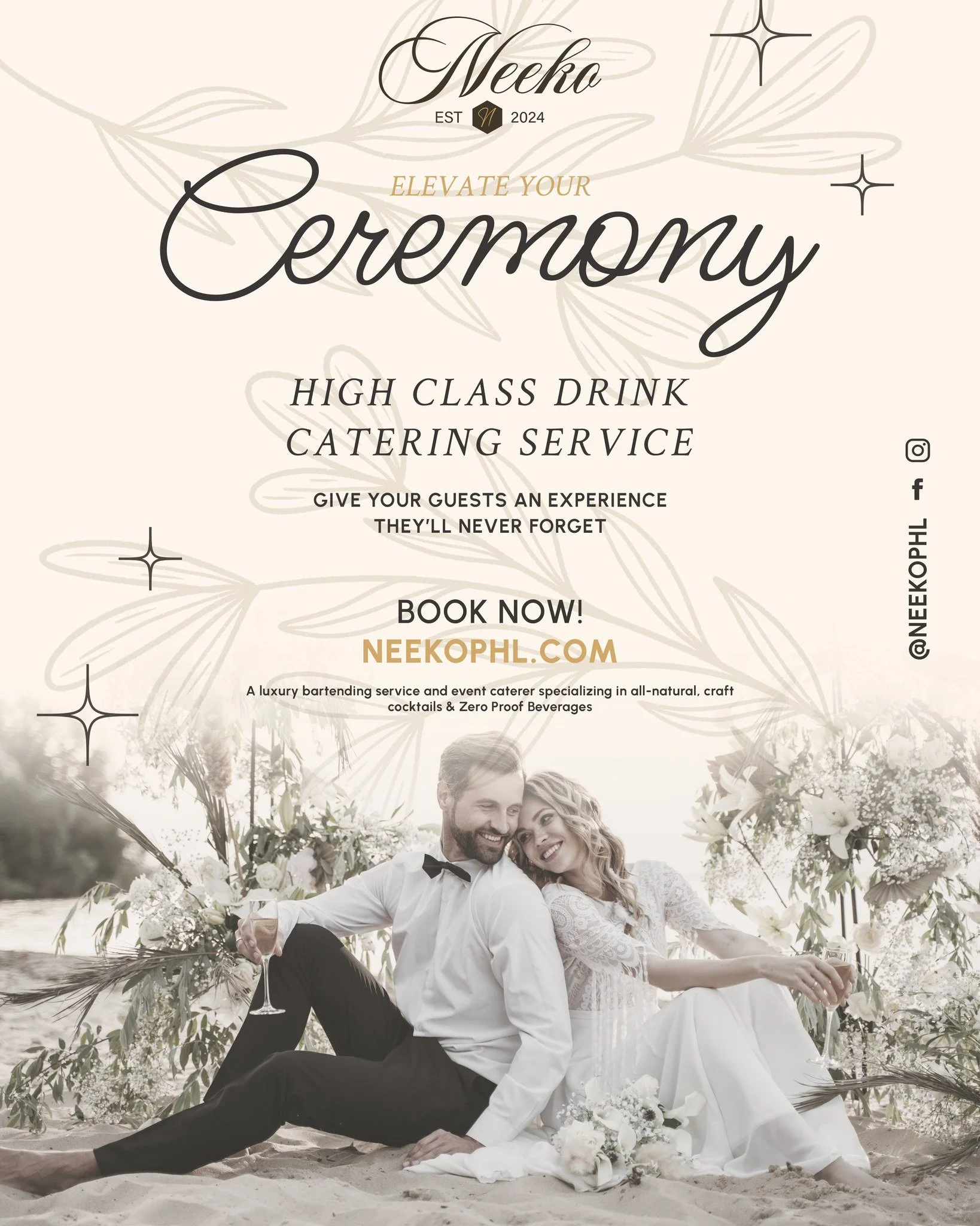 From the first sip to the last toast, Neeko brings elegance, flavor, and memories to your ceremony 💍

Visit neekophl.com to reserve your date 💌

 #cocktailculture #cocktailoftheday #cocktaildress #cocktailtime #cocktailhour #cocktailbar #CocktailTi