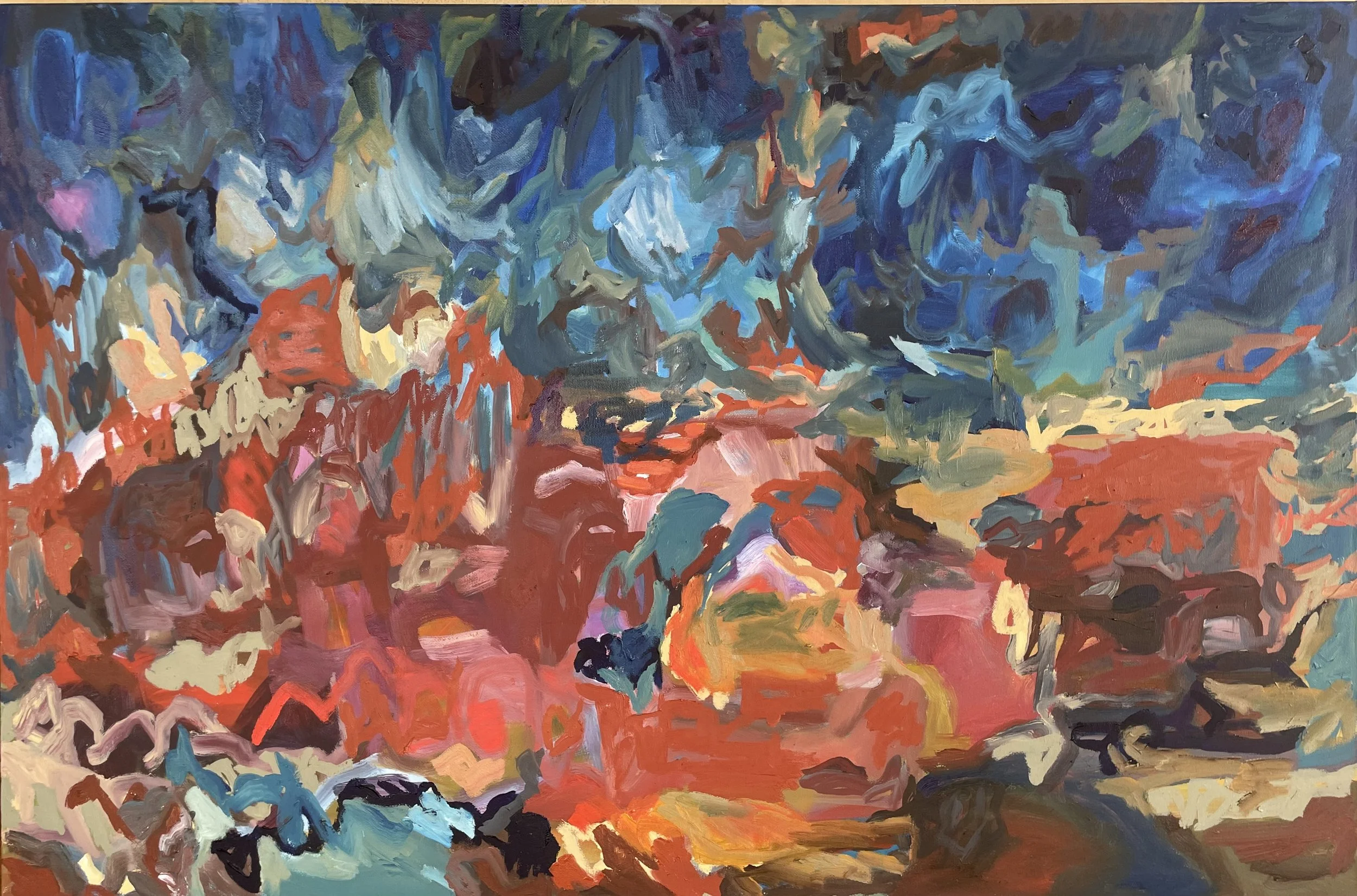 Blue Storm's Coming. 2024. Oil paint on canvas. Image courtesy of the artist.
