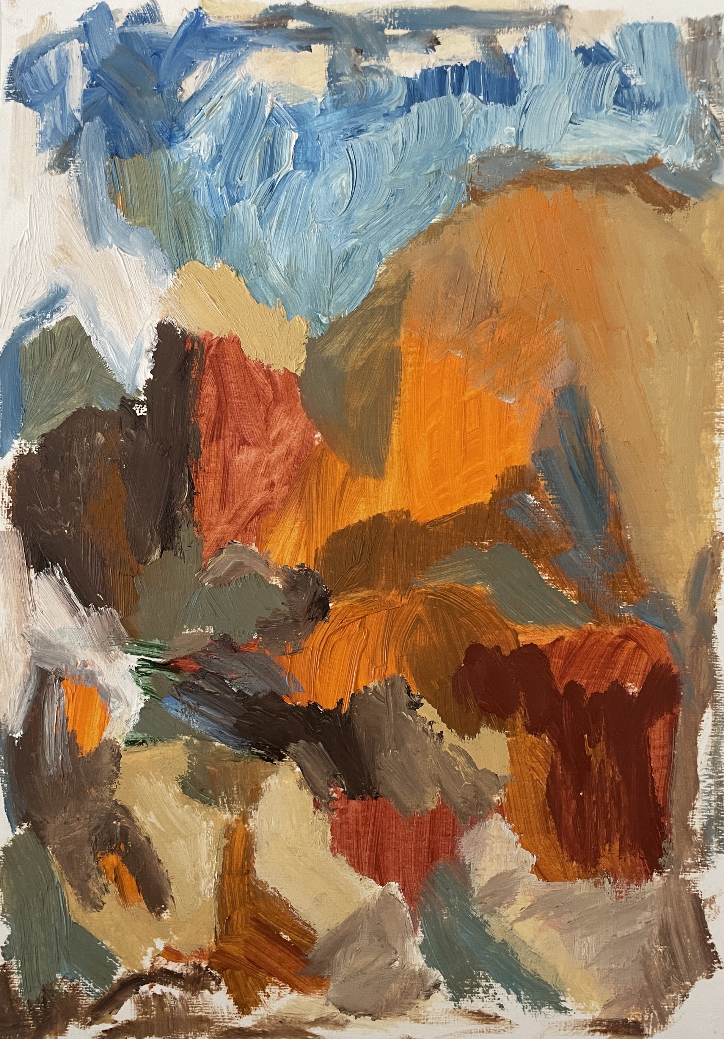 In Passing (2024). Oil paint on oil paper. Image courtesy of the artist.