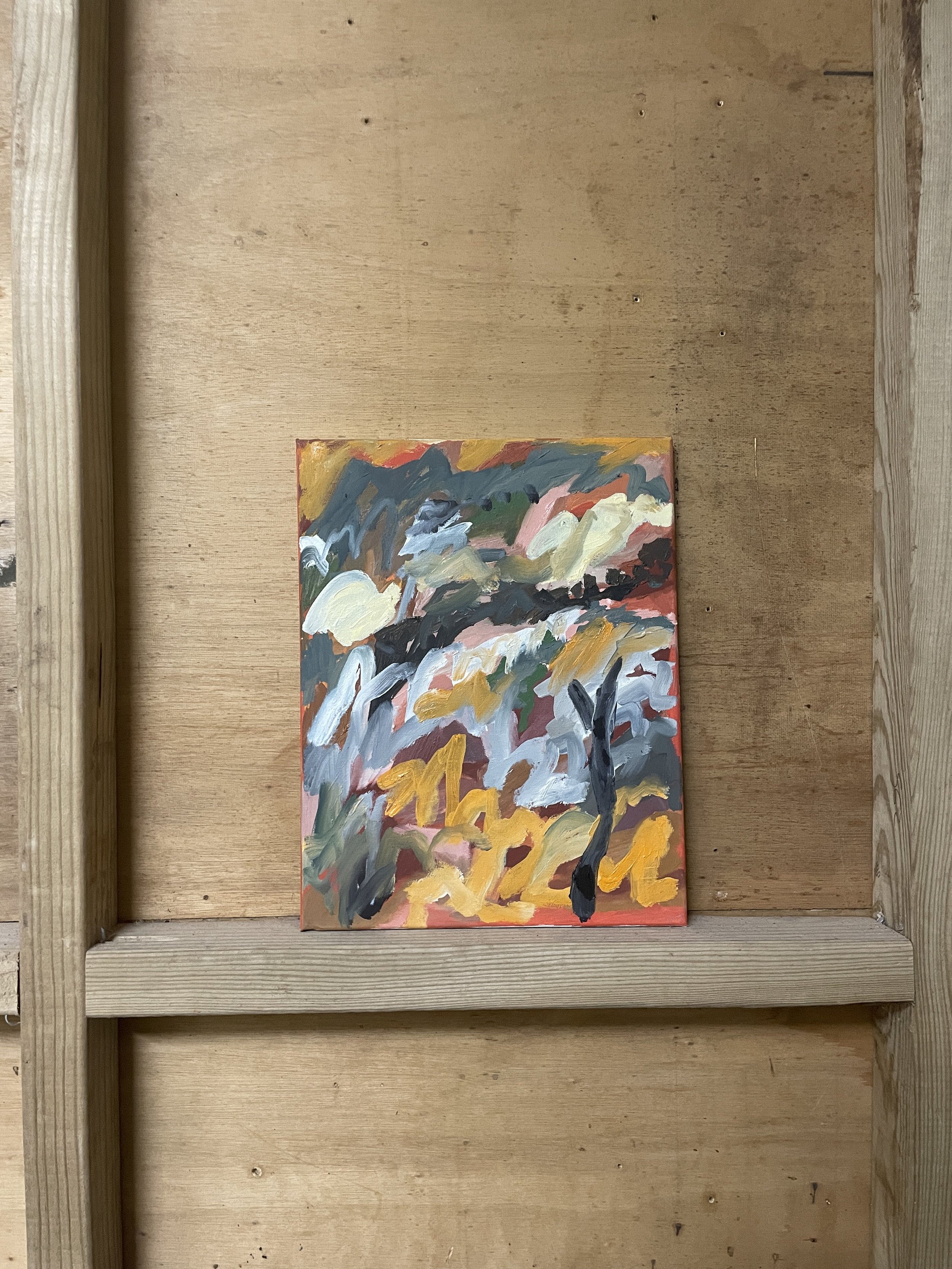 After Fire, After Rain. 2026. Oil paint on canvas. Image courtesy of the artist.