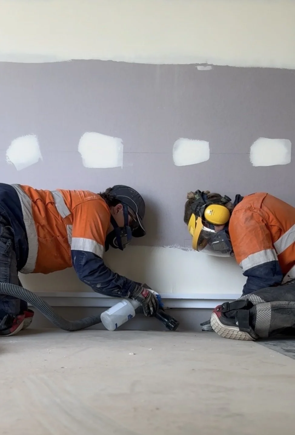 Hot chippies carpenters carrying out interior carpentry work on a construction project in Perth.