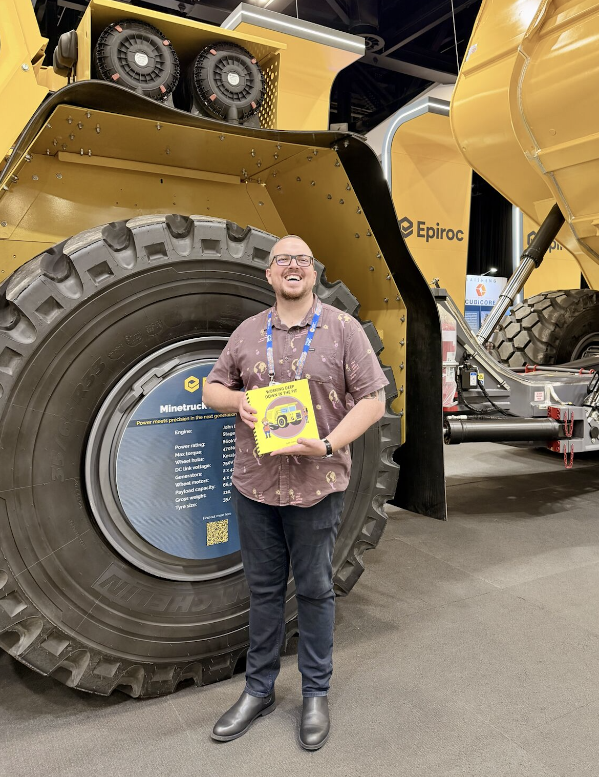 Finding the Working Deep Books on the Epiroc Stand at IMARC 2025