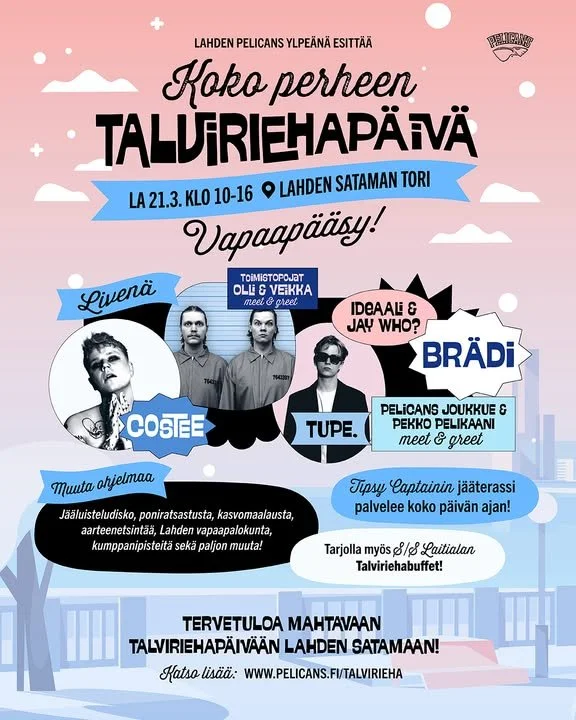 Lahden Pelicans järjestää Talviriehan Lahden Satamassa.