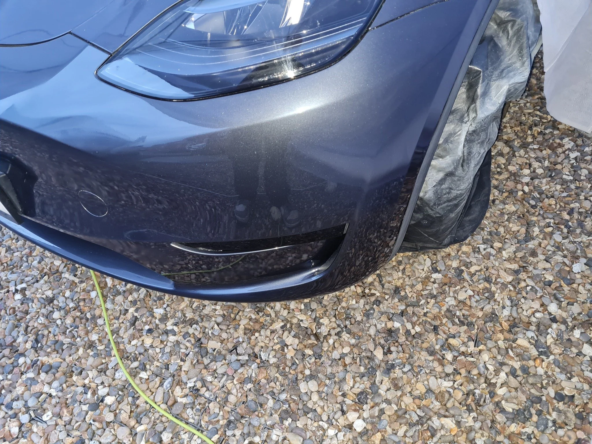 Tesla Bumper After Repair